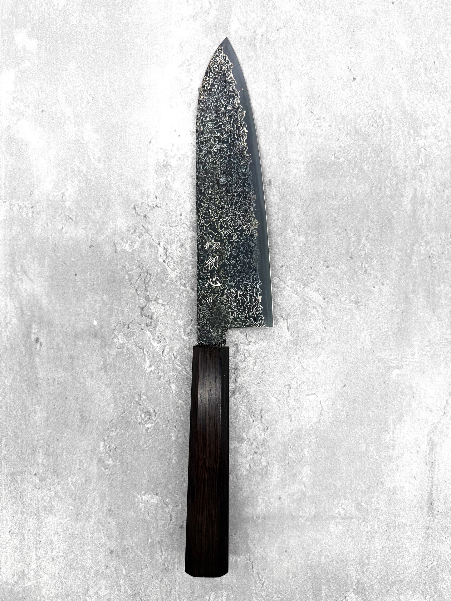 hatsukokoro santoku saihyo damascus black series 180mm sg2 ebony japanese knives masaru Malaysia chef