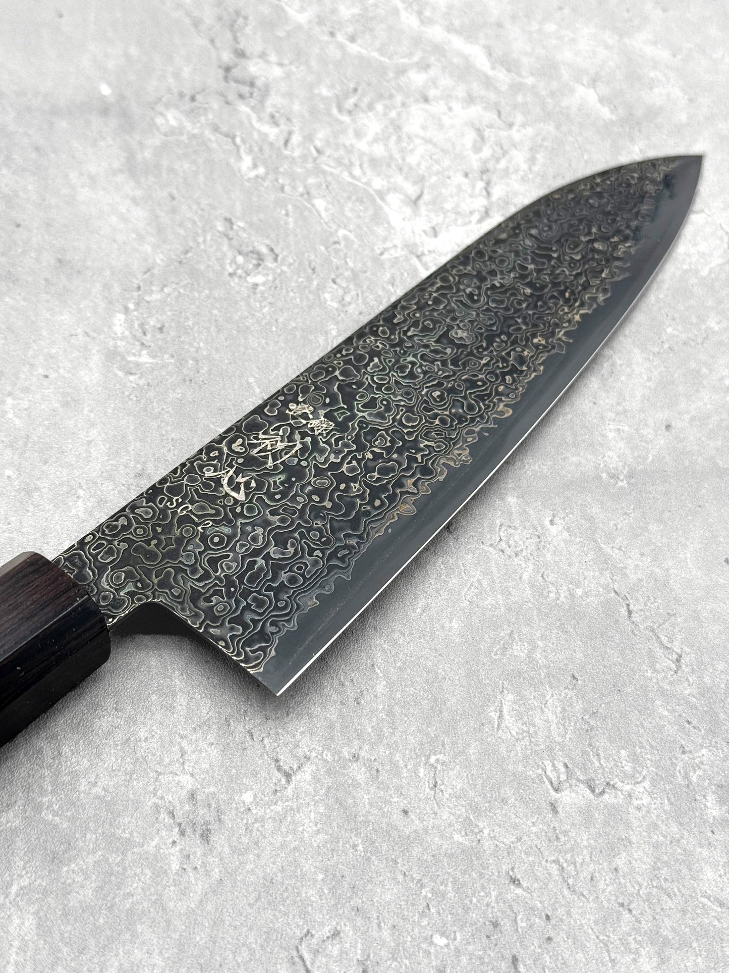 hatsukokoro santoku saihyo damascus black series 180mm sg2 ebony japanese knives masaru Malaysia chef