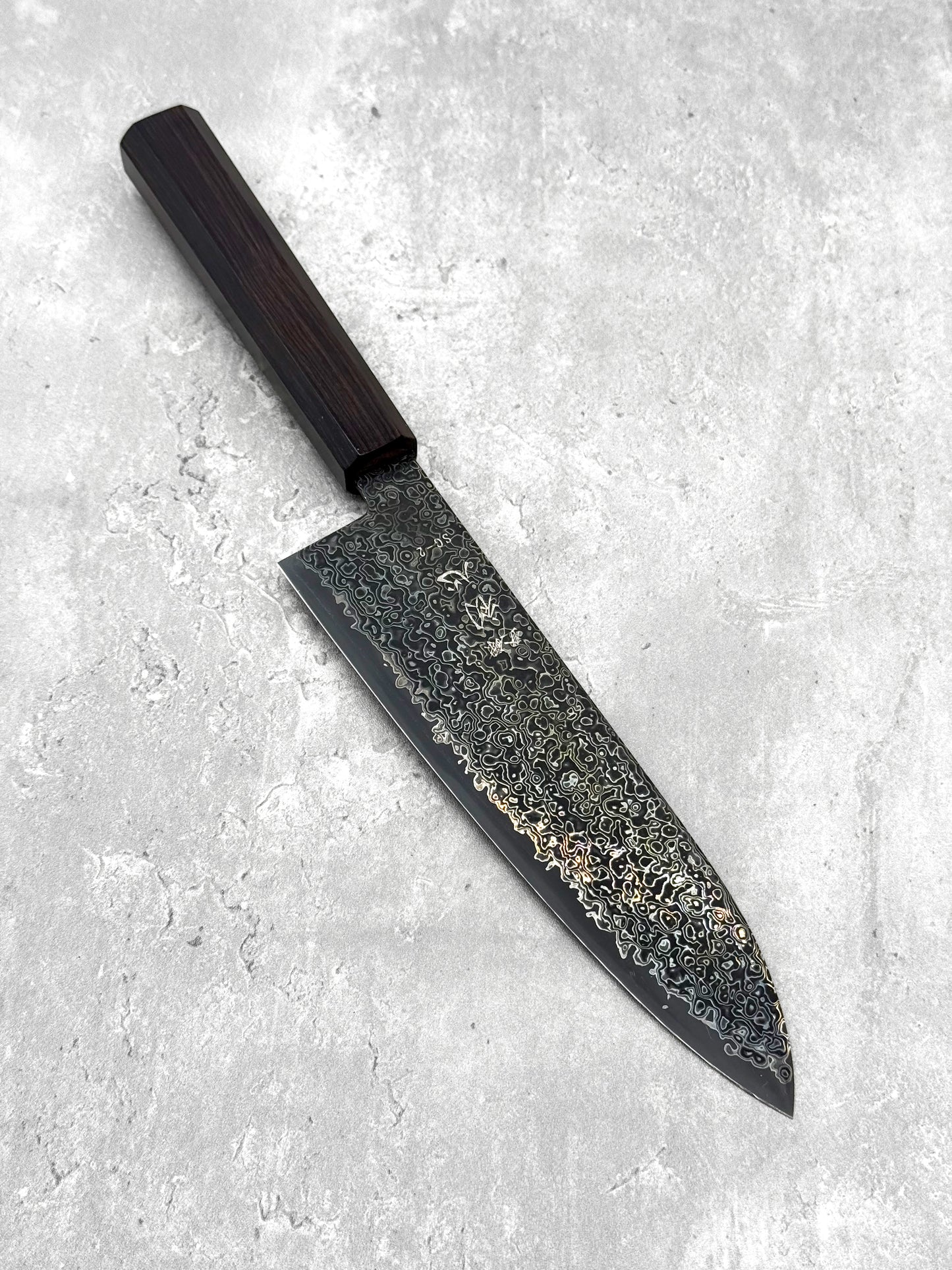 hatsukokoro santoku saihyo damascus black series 180mm sg2 ebony japanese knives masaru Malaysia chef