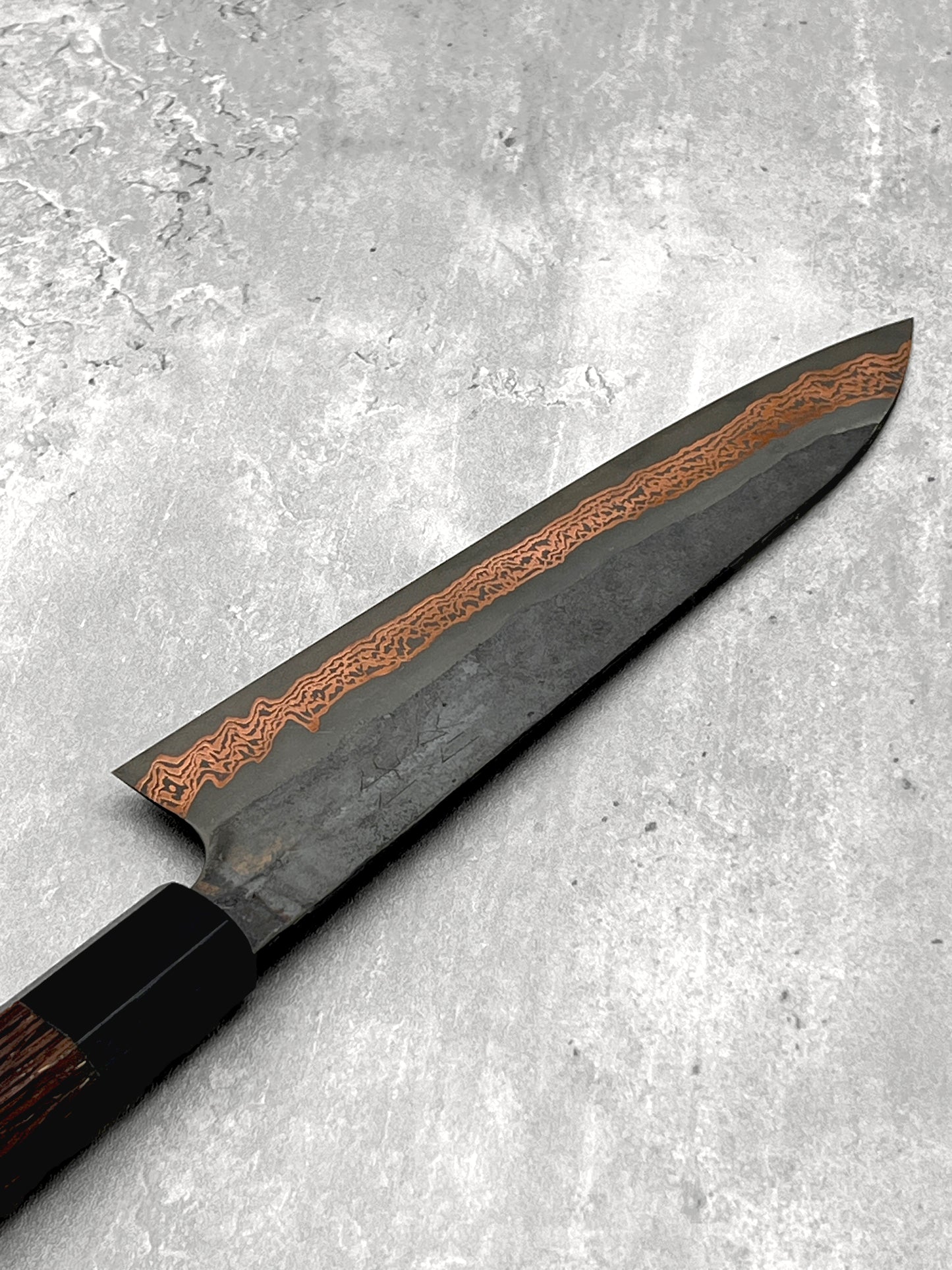 Hatsukokoro gyuto 210mm Damascus sld rainbow copper yorokobi japanese masaru knives Malaysia Japan japanese chef