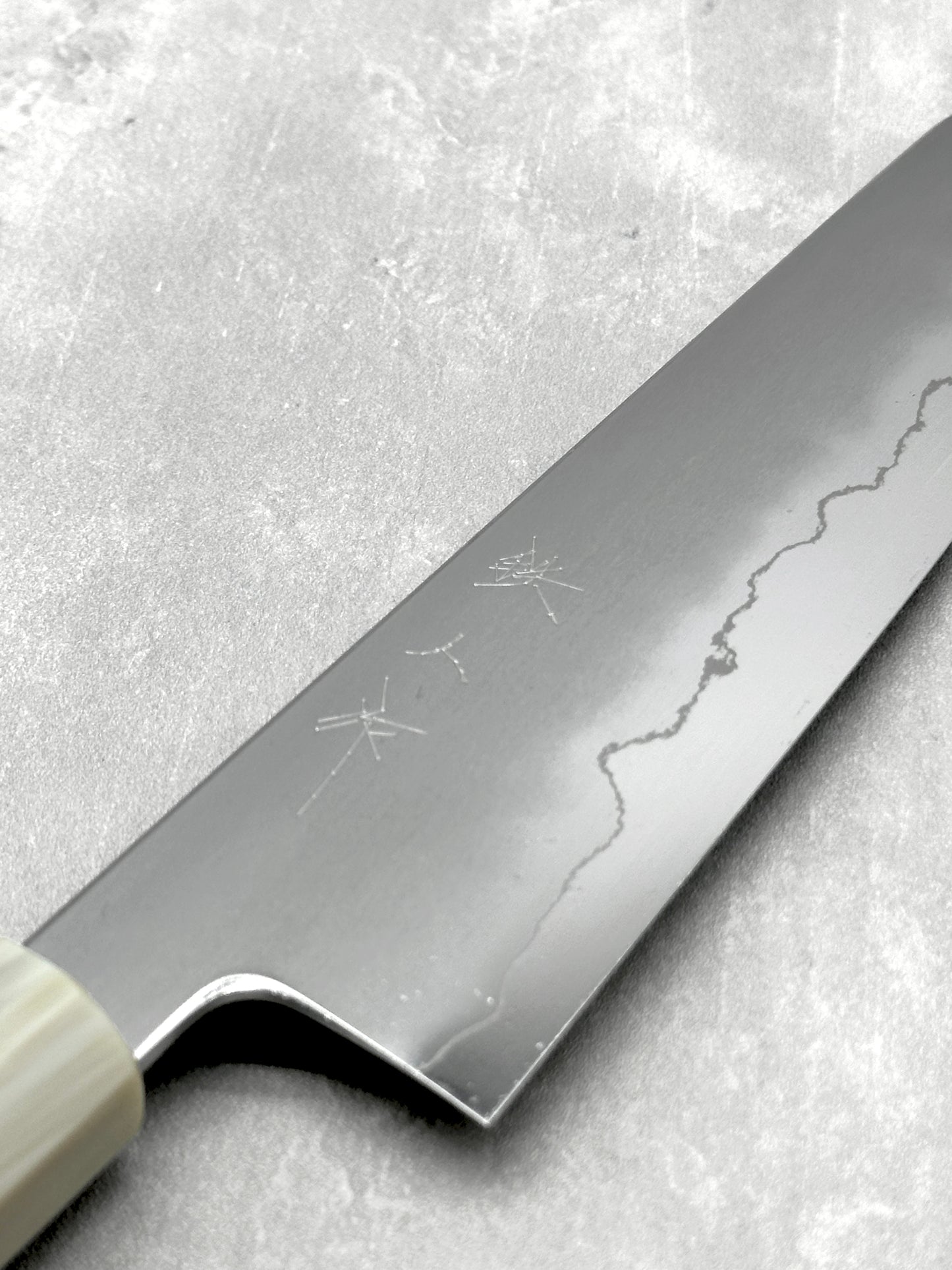 tetsujin myojin toru tamura ebony white horn Ginsan 3 masaru knives Malaysia japanese knives 210m kiritsuke Gyuto