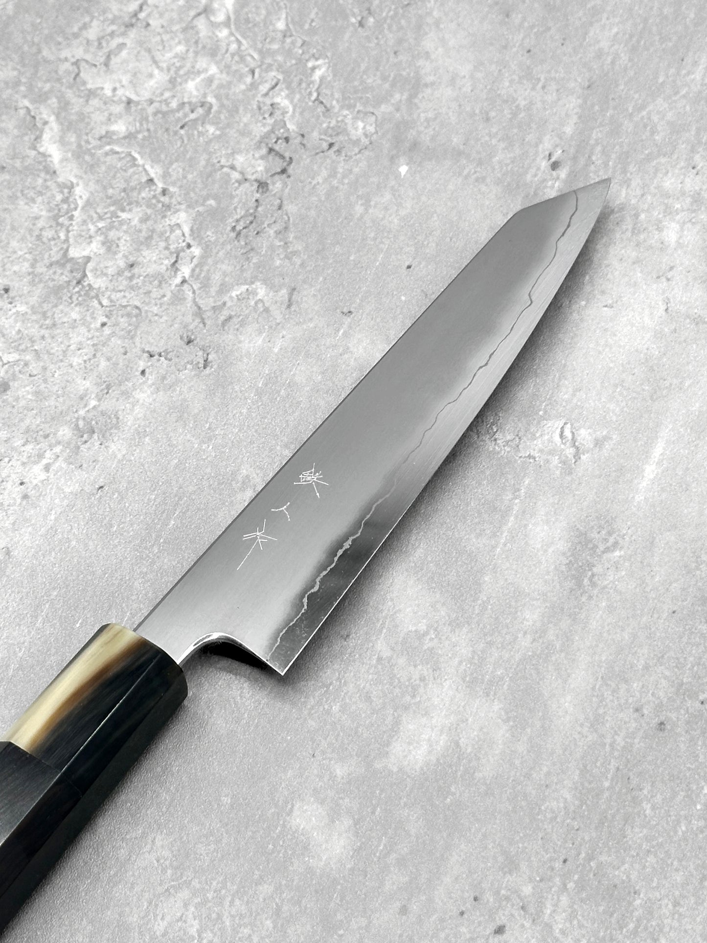 Tetsujin Ginsan 3 myojin masaru knives Malaysia petty 165mm japanese Malaysia ebony white horn toru