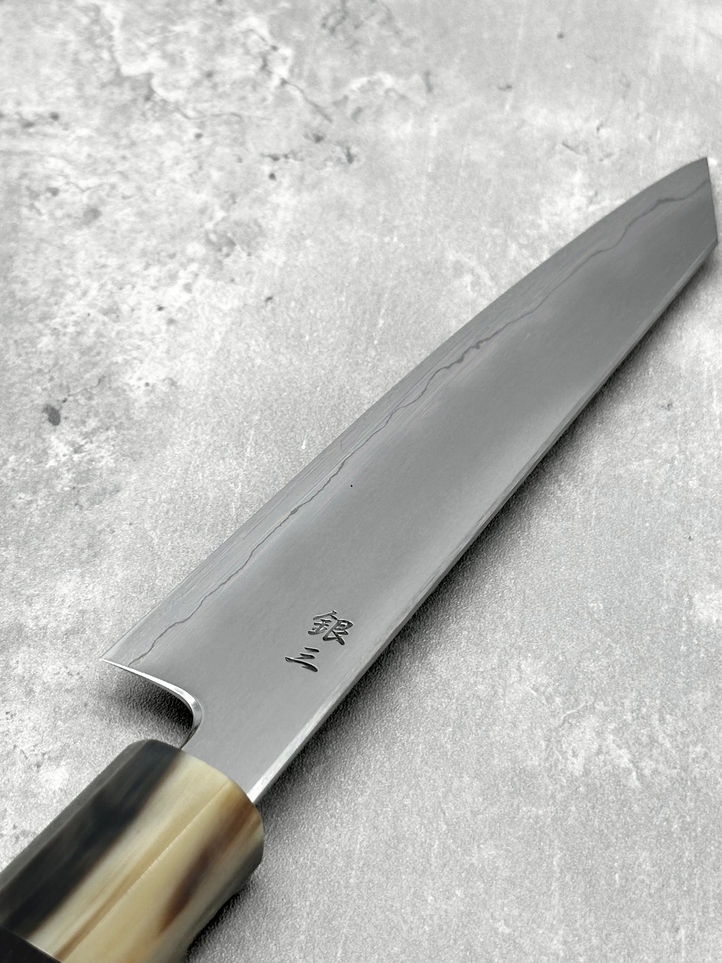 Tetsujin Ginsan 3 myojin masaru knives Malaysia petty 165mm japanese Malaysia ebony white horn toru