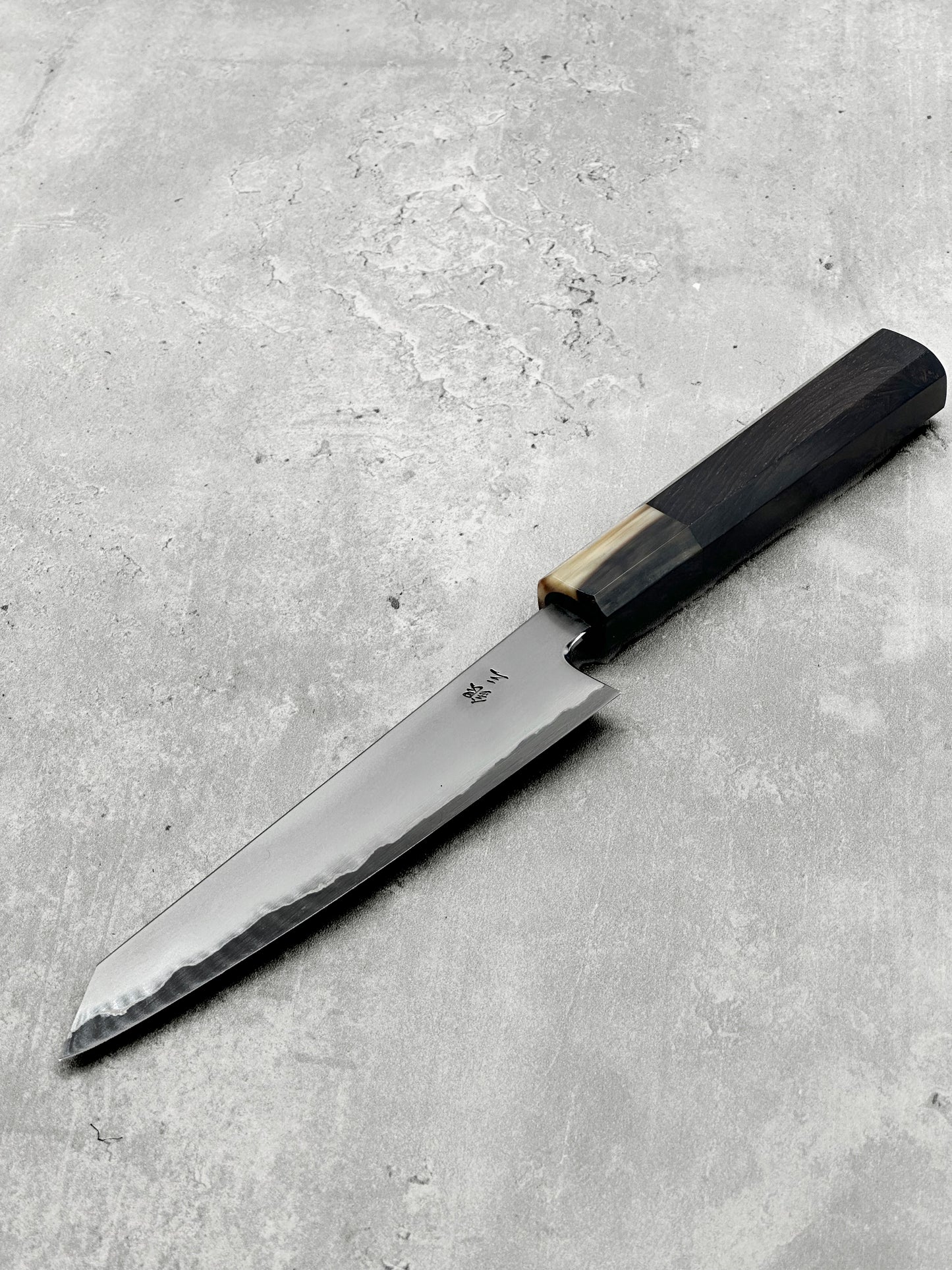 Tetsujin Ginsan 3 myojin masaru knives Malaysia petty 165mm japanese Malaysia ebony white horn toru