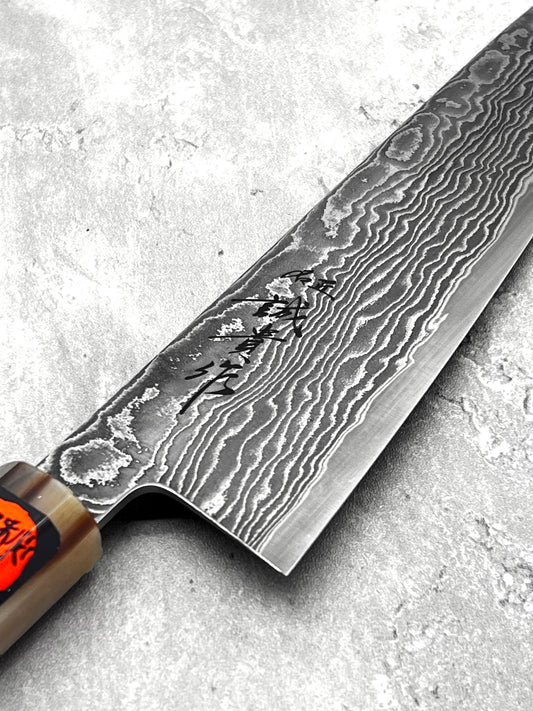 Shigeki Tanaka masaru knives Malaysia sg2 r2 Damascus miki stainless steel buffalo horn kurozome gyuto 210mm