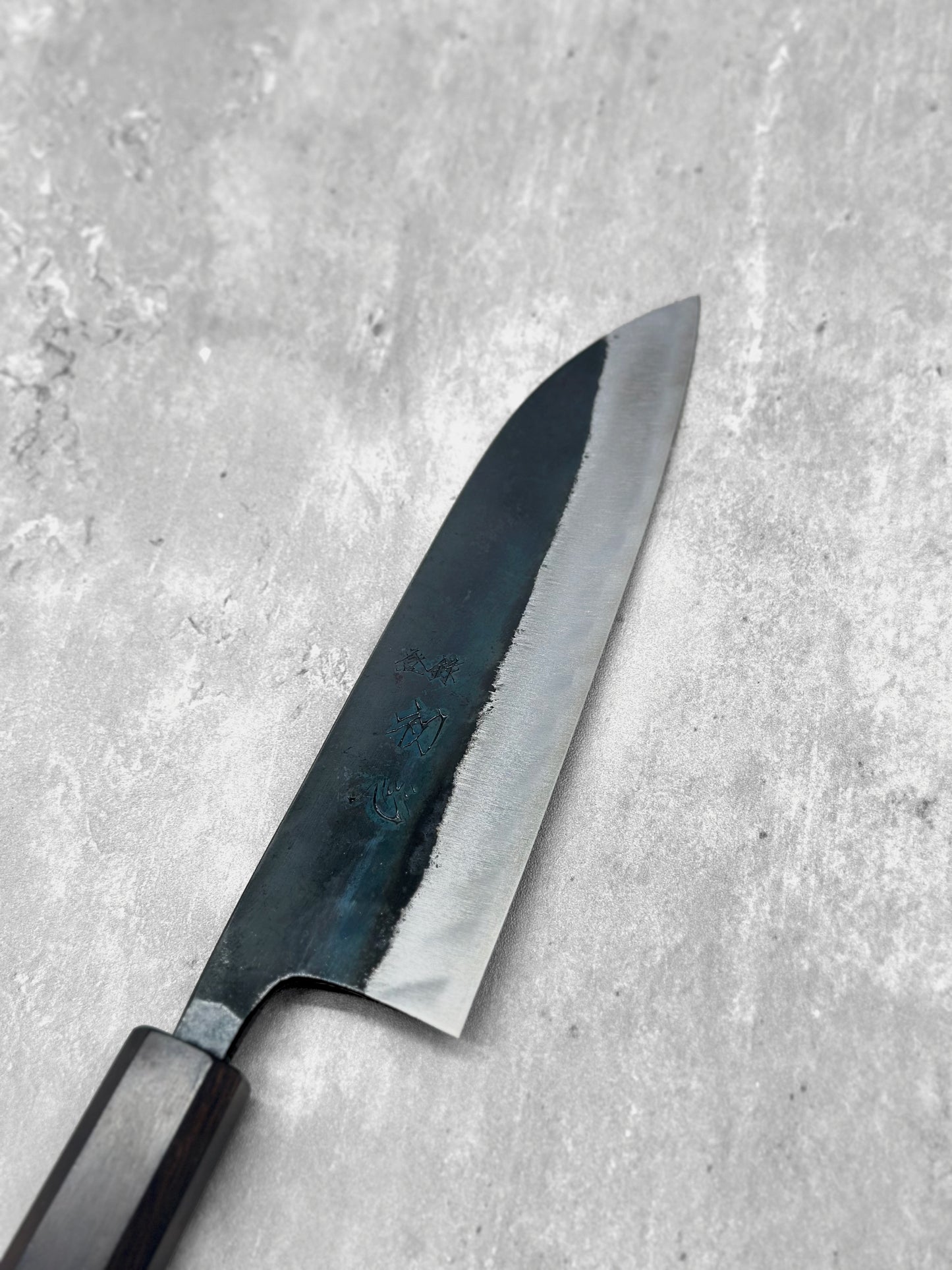 Hatsukokoro Kuronami Blue #2 Kurouchi Iron Clad 165mm Santoku