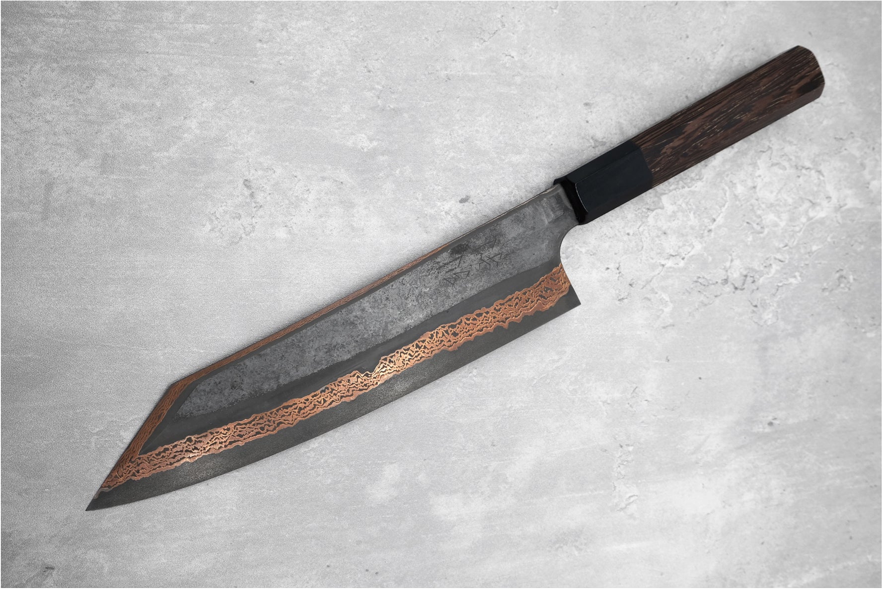 hatsukokoro sld yorokobi Damascus rainbow gyuto 210mm masaru knives Malaysia japanese Japan kitchen chef