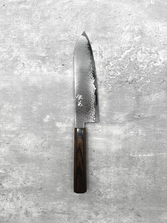 masaru knives Malaysia iron flower vg10 damascus 33 layers raindrop anmon stainless steel Japan chef knife japanese new oak handmade santoku 180mm