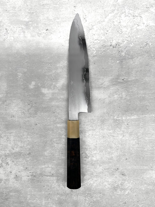 tetsujin ginsan 3 masaru knives Malaysia myojin Japan sharpener knife chef gyuto 210mm migaki buffalo horn ebony 