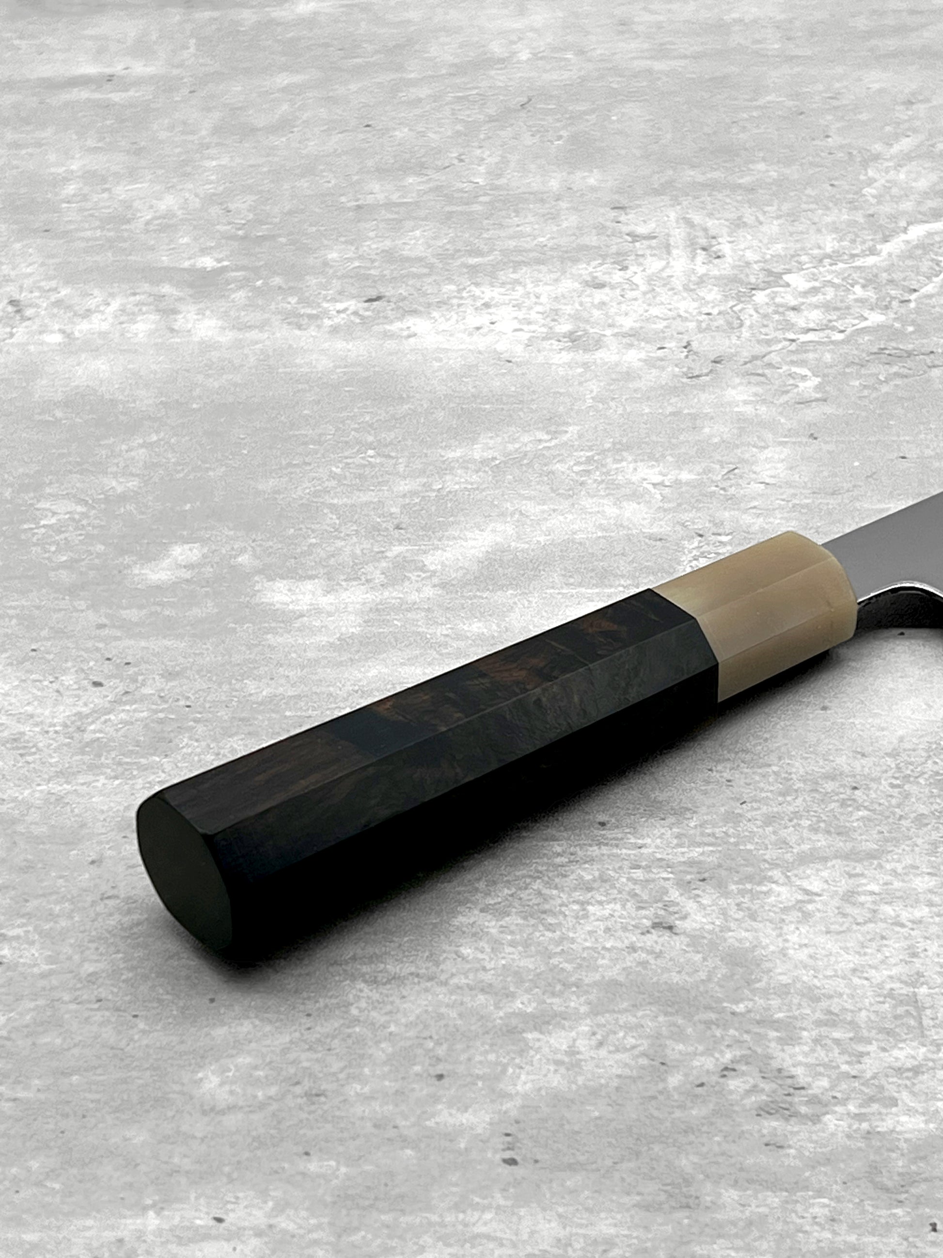 tetsujin ginsan 3 masaru knives Malaysia myojin Japan sharpener knife chef gyuto 210mm migaki buffalo horn ebony 