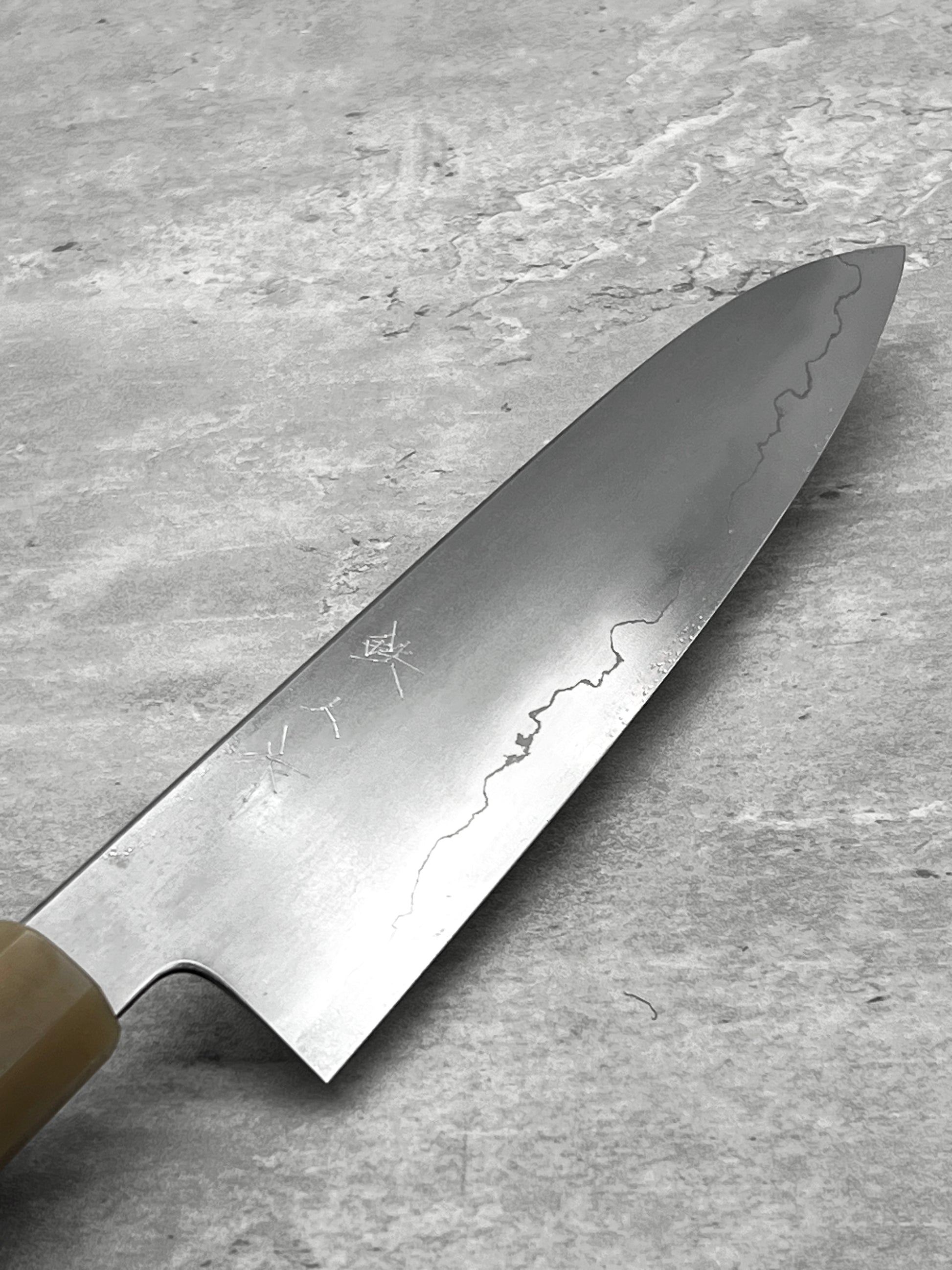 tetsujin ginsan 3 masaru knives Malaysia myojin Japan sharpener knife chef gyuto 210mm migaki buffalo horn ebony 
