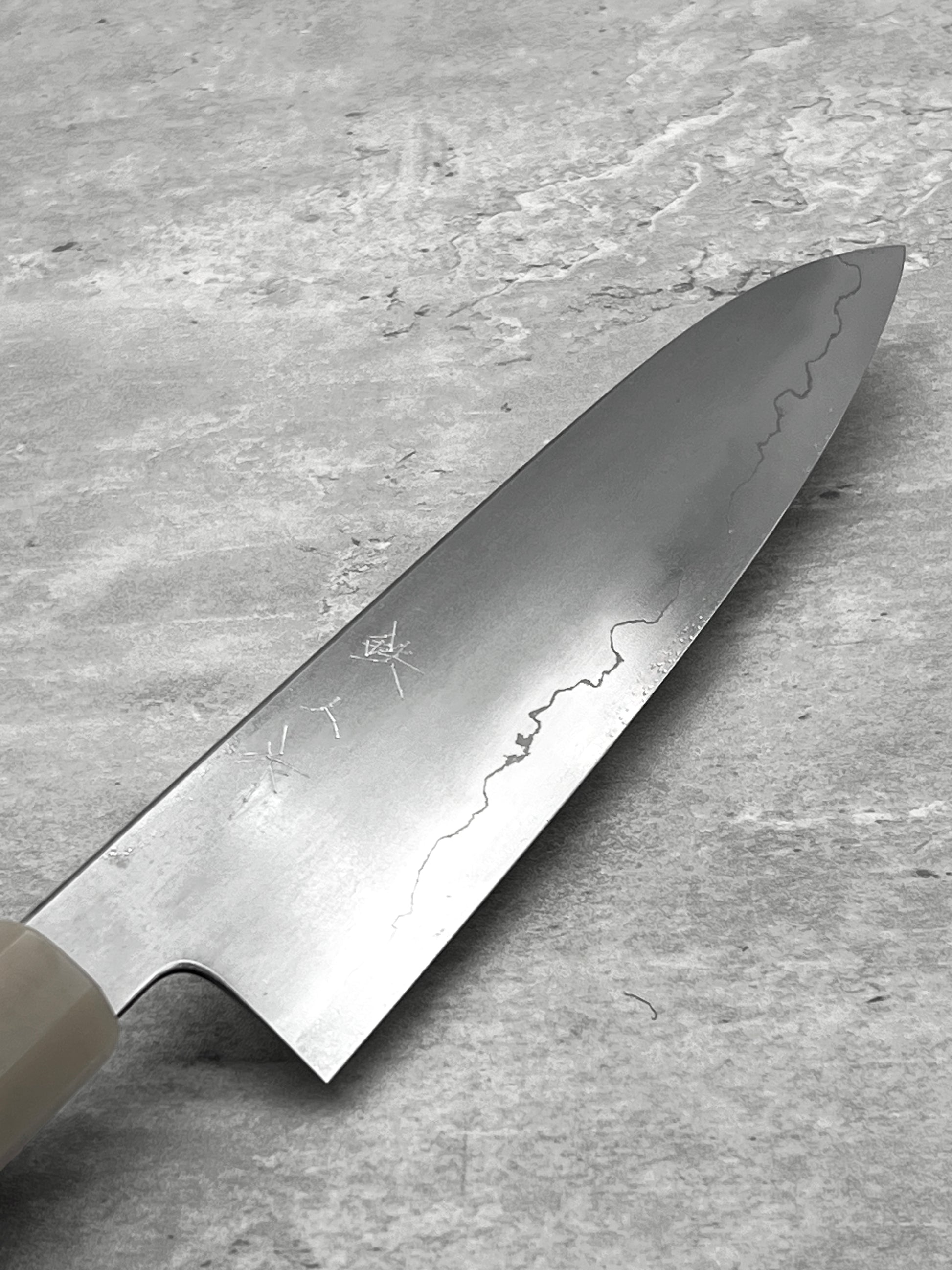 tetsujin ginsan 3 masaru knives Malaysia myojin Japan sharpener knife chef gyuto 210mm migaki buffalo horn ebony 