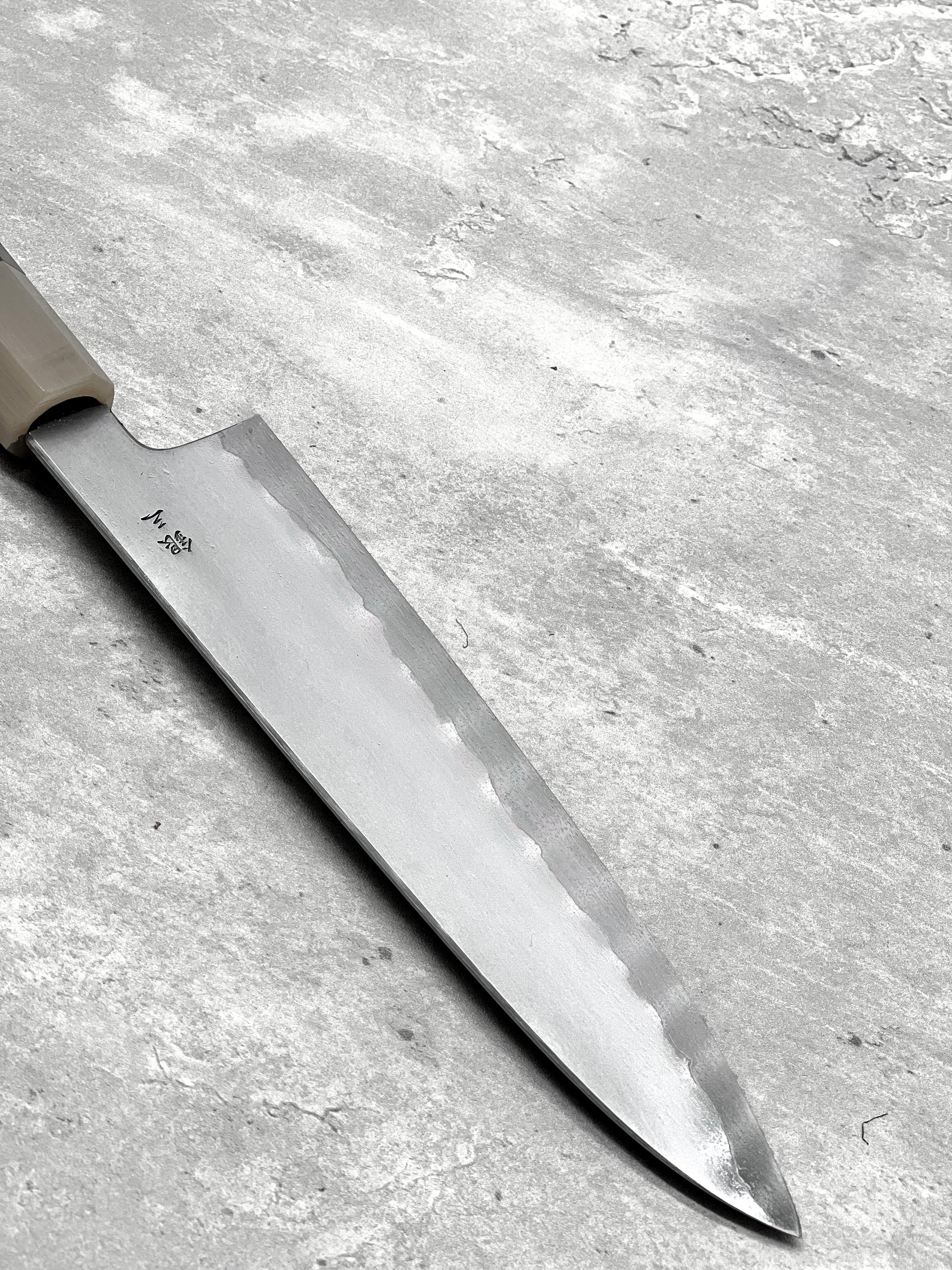 tetsujin ginsan 3 masaru knives Malaysia myojin Japan sharpener knife chef gyuto 210mm migaki buffalo horn ebony 
