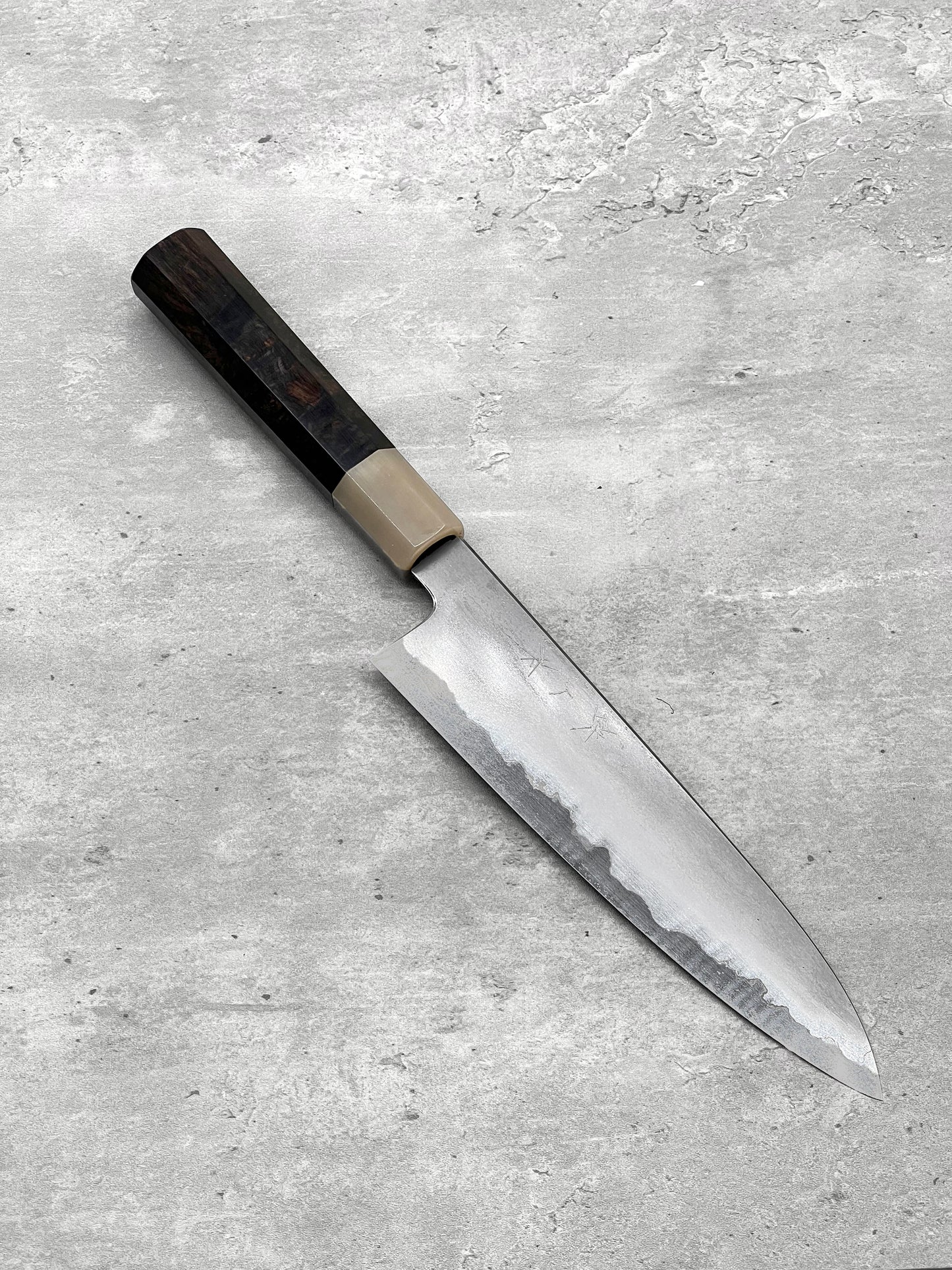 tetsujin ginsan 3 masaru knives Malaysia myojin Japan sharpener knife chef gyuto 210mm migaki buffalo horn ebony 