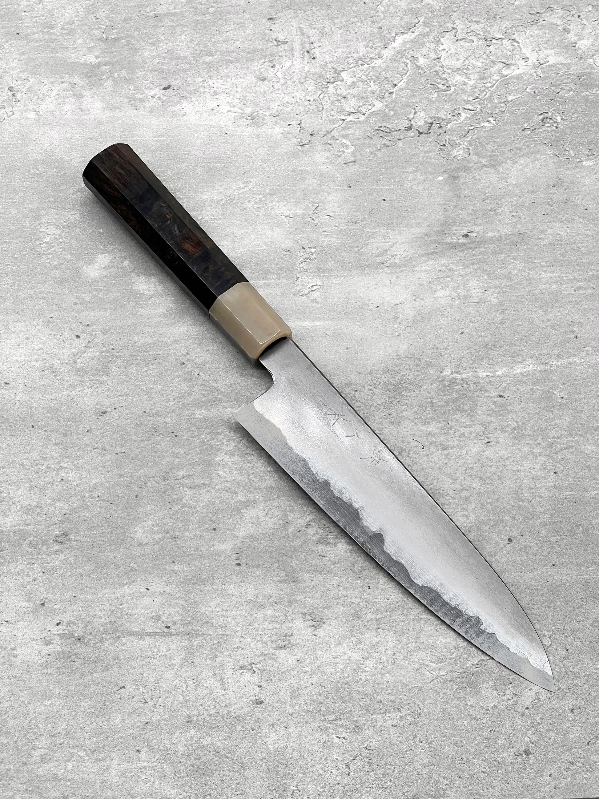 tetsujin ginsan 3 masaru knives Malaysia myojin Japan sharpener knife chef gyuto 210mm migaki buffalo horn ebony 