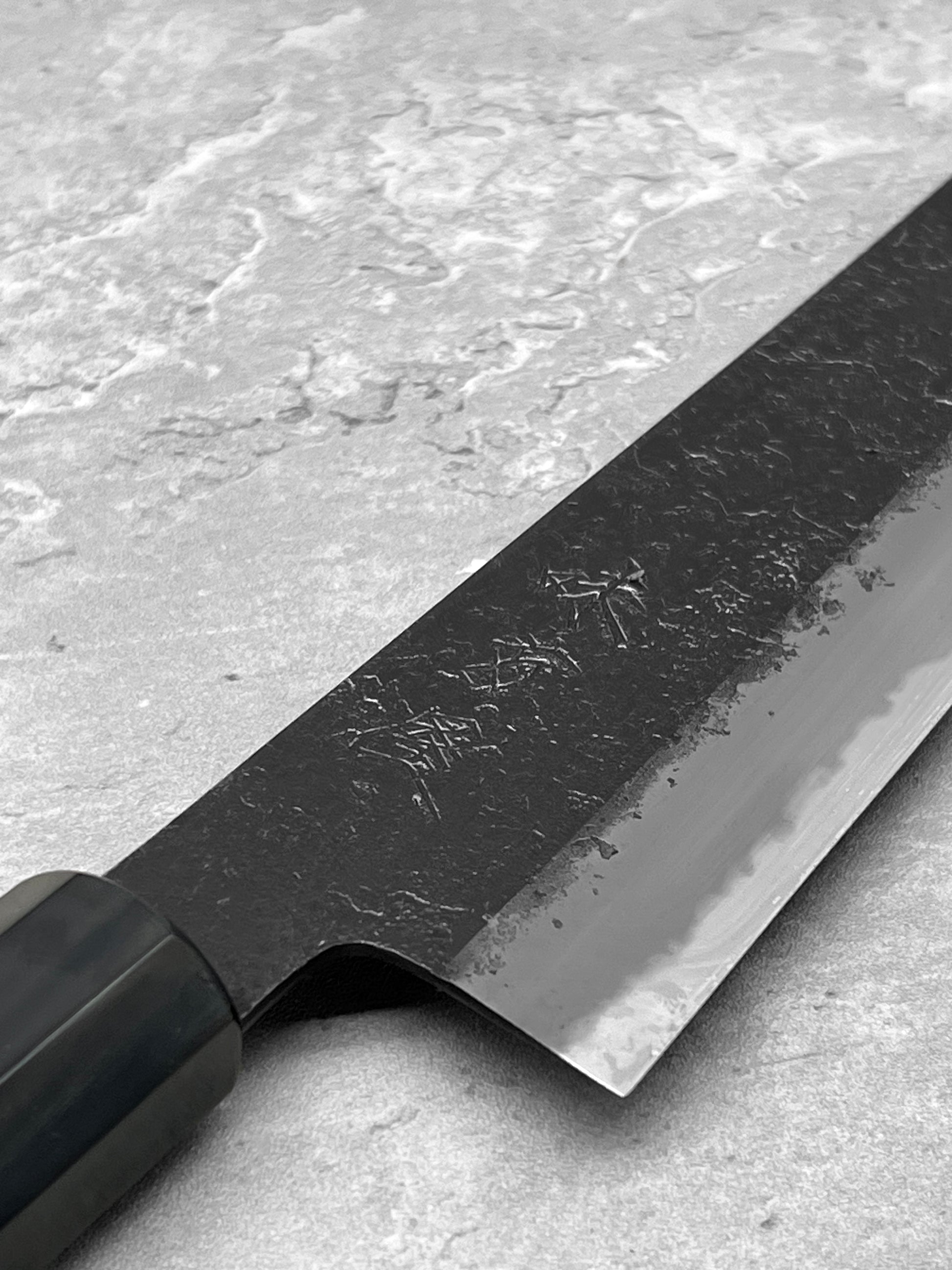 mutsumi hinoura ajikataya shirogami 2 Japan masaru knives Malaysia chef knife kiritsuke sanjo nashiji kurouchi 210mm handmade high carbon steel