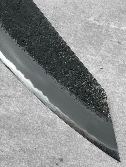 mutsumi hinoura ajikataya shirogami 2 Japan masaru knives Malaysia chef knife kiritsuke sanjo nashiji kurouchi 210mm handmade high carbon steel