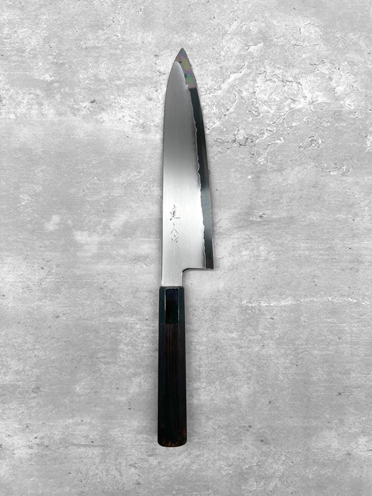 myojin riki seisakusho gyuto 210mm sg2 Japanese knife masaru knives Malaysia ebony buffalo horn chef Japan cook kitchen stainless steel 