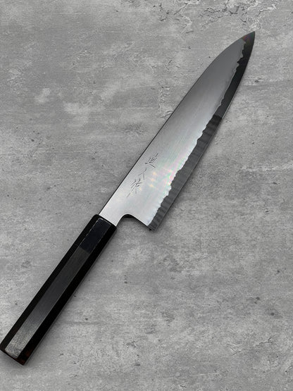 myojin riki seisakusho gyuto 210mm sg2 Japanese knife masaru knives Malaysia ebony buffalo horn chef Japan cook kitchen stainless steel 