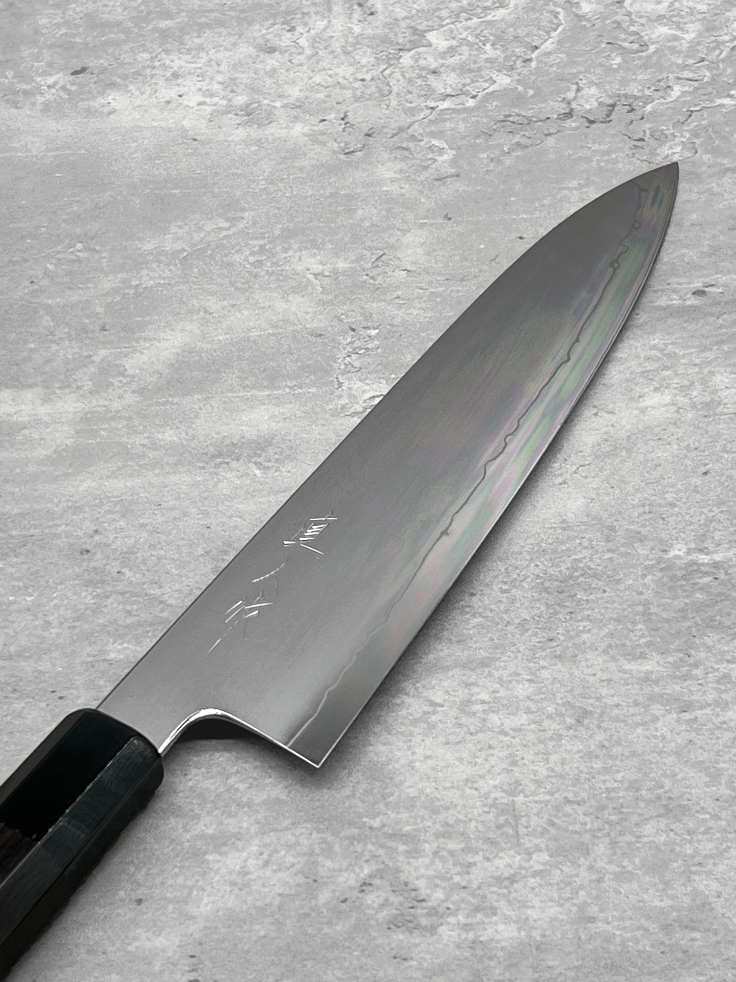 myojin riki seisakusho gyuto 210mm sg2 Japanese knife masaru knives Malaysia ebony buffalo horn chef Japan cook kitchen stainless steel 