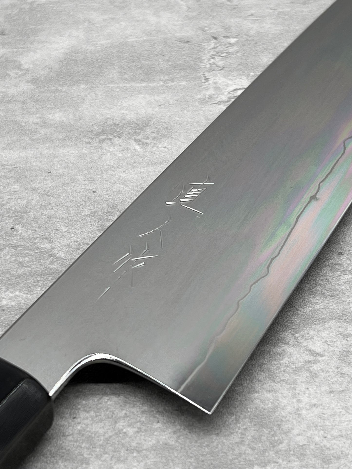 myojin riki seisakusho gyuto 210mm sg2 Japanese knife masaru knives Malaysia ebony buffalo horn chef Japan cook kitchen stainless steel 