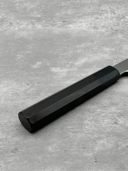 myojin riki seisakusho gyuto 210mm sg2 Japanese knife masaru knives Malaysia ebony buffalo horn chef Japan cook kitchen stainless steel 