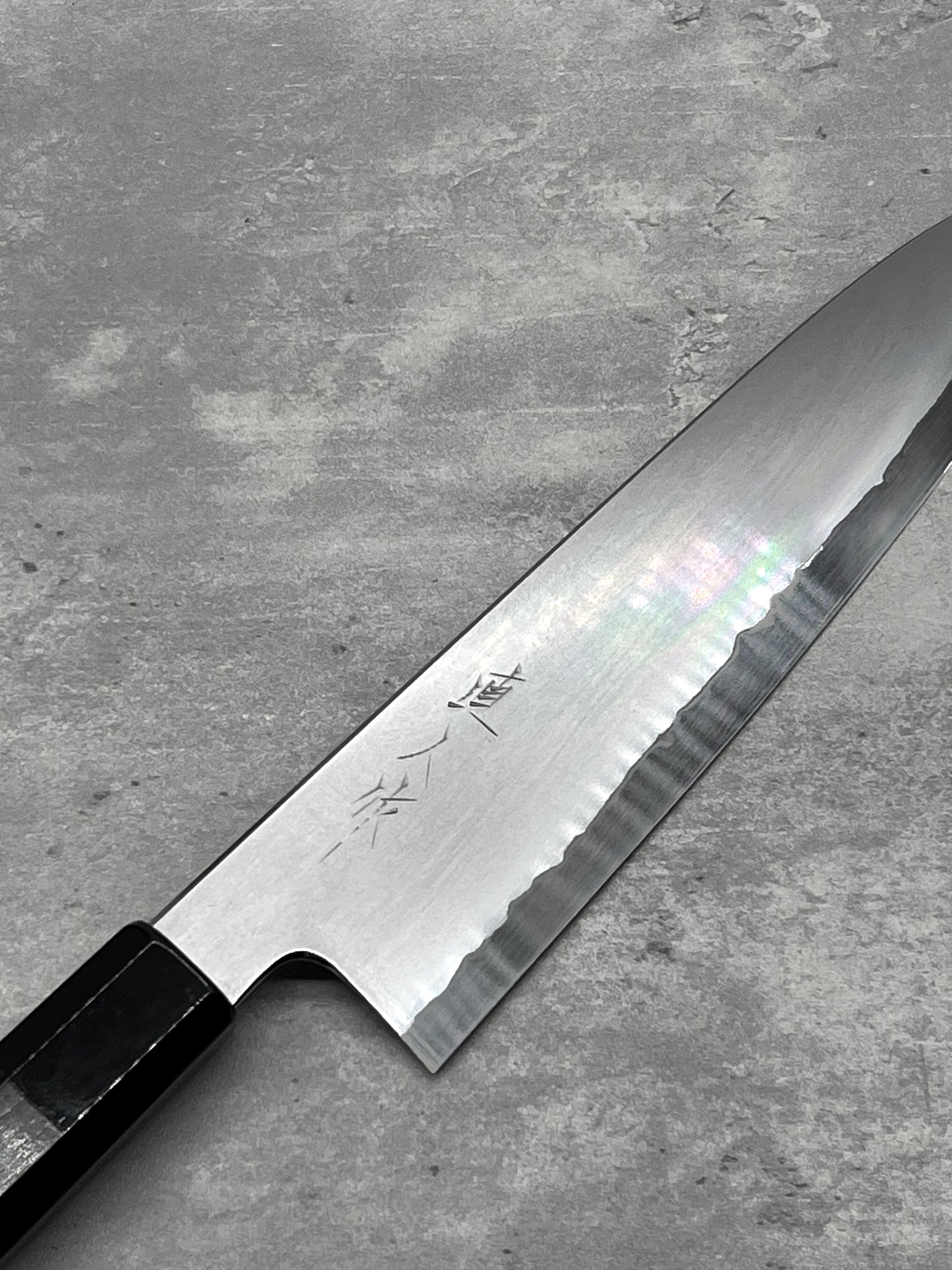 myojin riki seisakusho gyuto 210mm sg2 Japanese knife masaru knives Malaysia ebony buffalo horn chef Japan cook kitchen stainless steel 