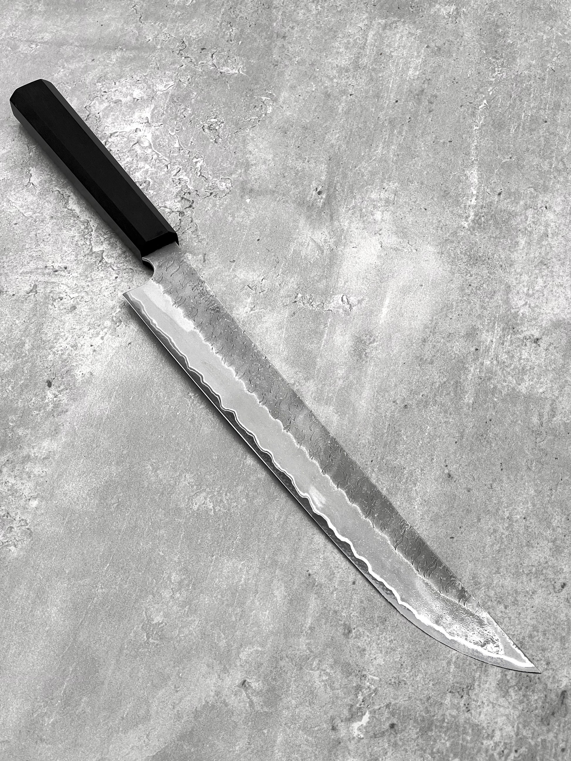 Nigara aogami super sakimaru 300mm masaru knives Malaysia Japan sushi sujihiki sashimi chef samurai tsuchime 