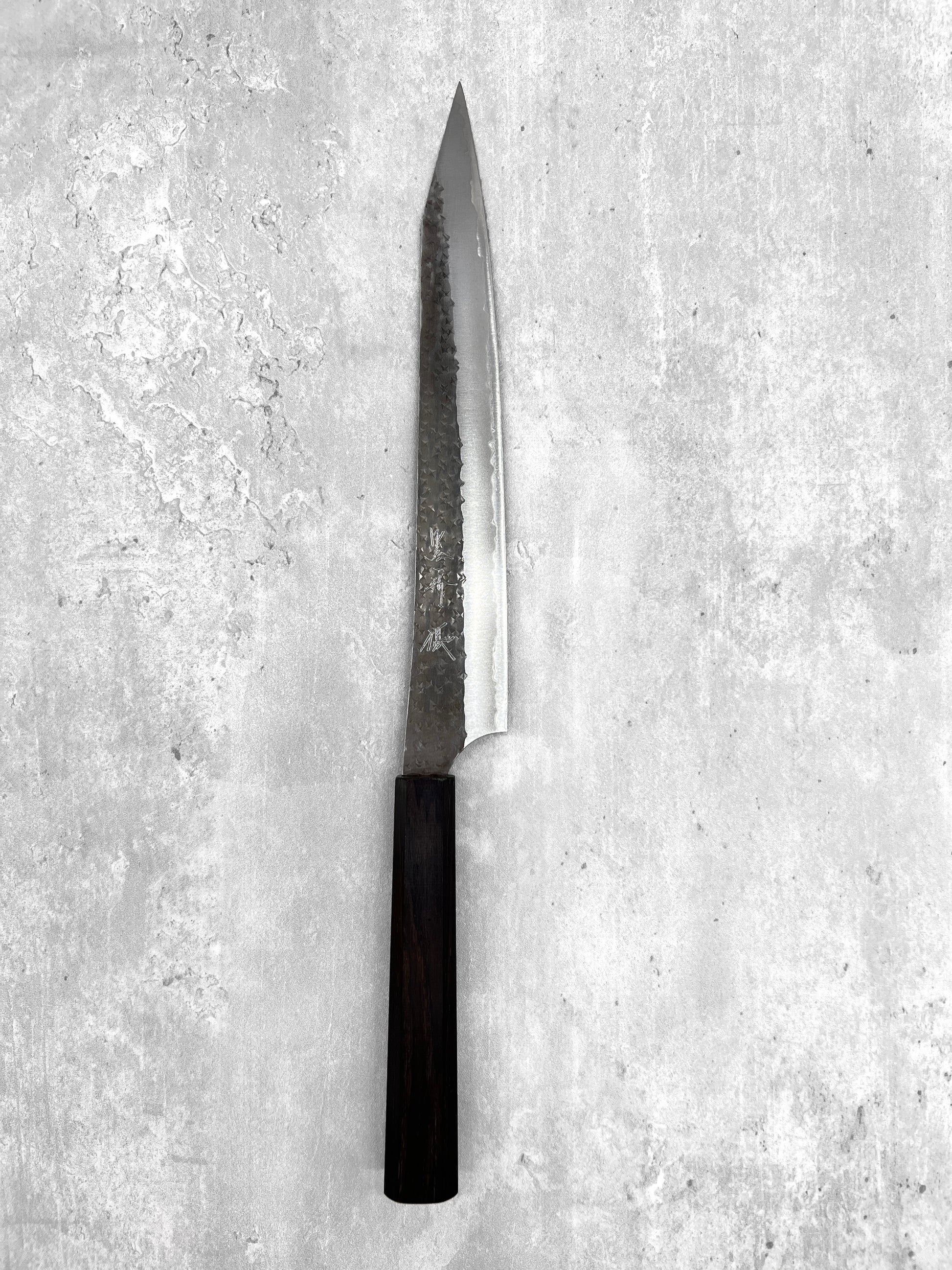 yu kurosaki kokesen ei aogami super sujihiki 240mm masaru knives malaysia ebony carbon steel Japan chef knife kitchen 