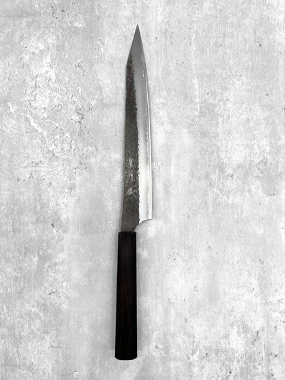 yu kurosaki kokesen ei aogami super sujihiki 240mm masaru knives malaysia ebony carbon steel Japan chef knife kitchen 