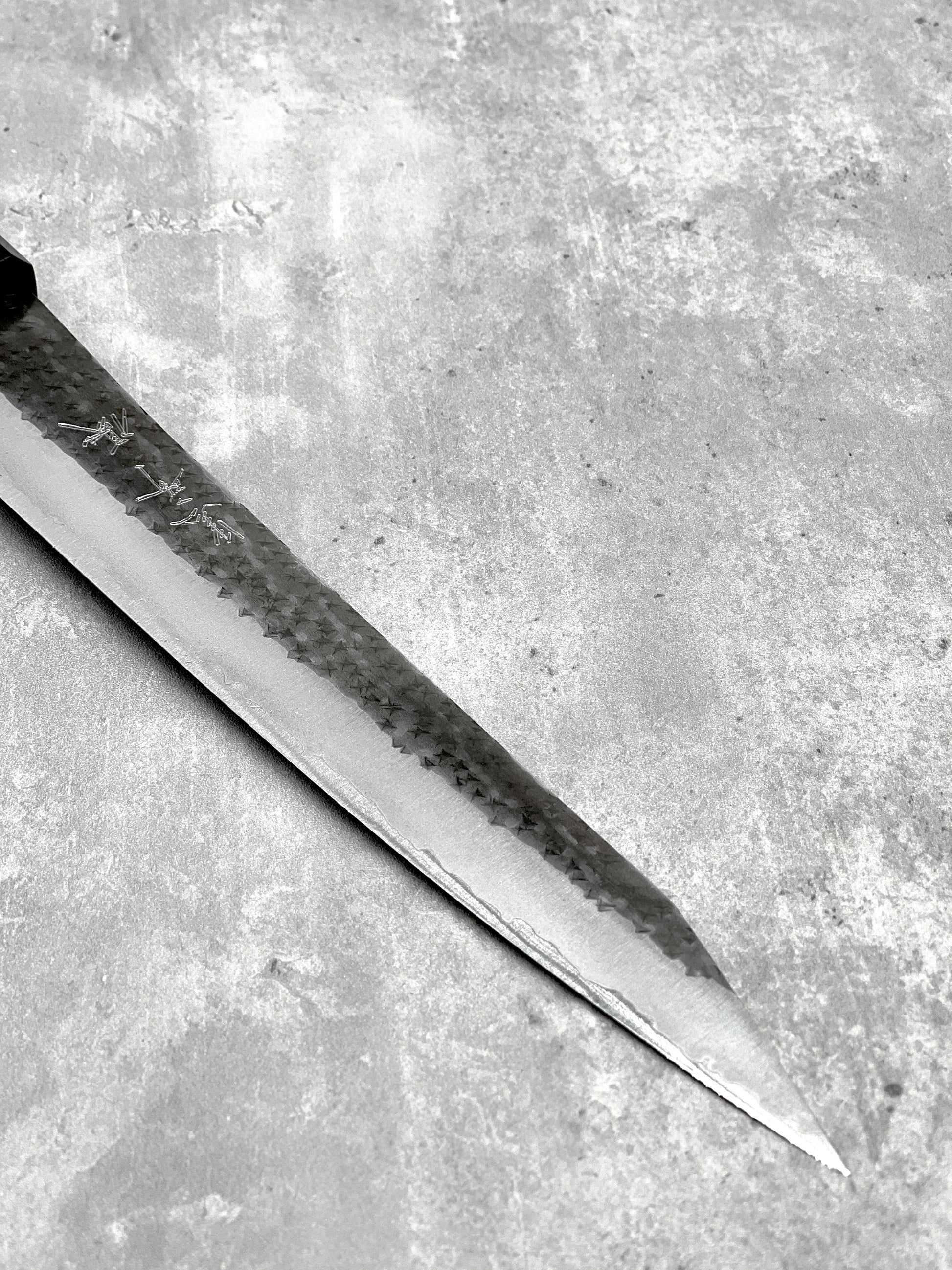 yu kurosaki kokesen ei aogami super sujihiki 240mm masaru knives malaysia ebony carbon steel Japan chef knife kitchen 