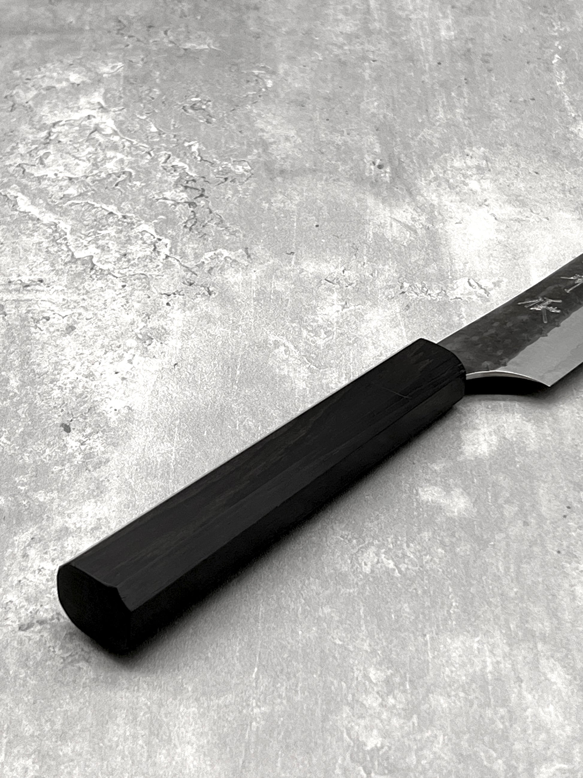 yu kurosaki kokesen ei aogami super sujihiki 240mm masaru knives malaysia ebony carbon steel Japan chef knife kitchen 