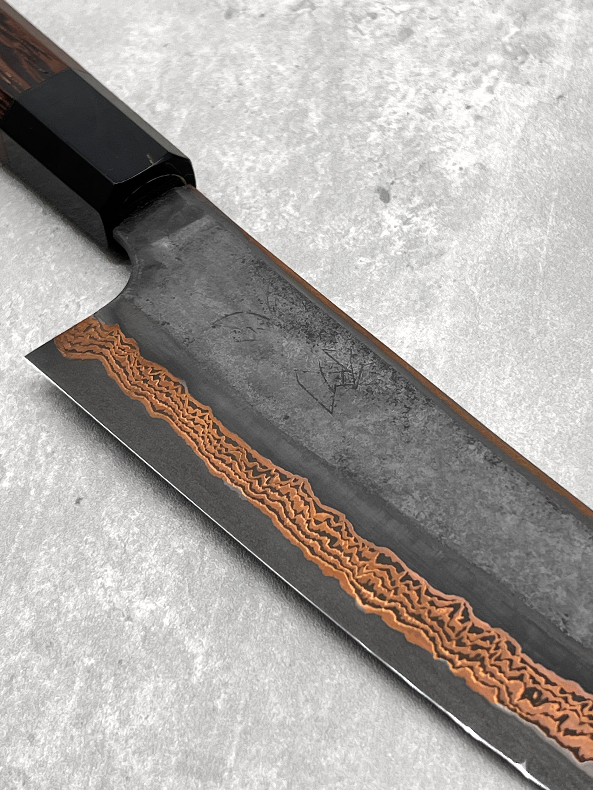 hatsukokoro sld yorokobi Damascus rainbow gyuto 210mm masaru knives Malaysia japanese Japan kitchen chef