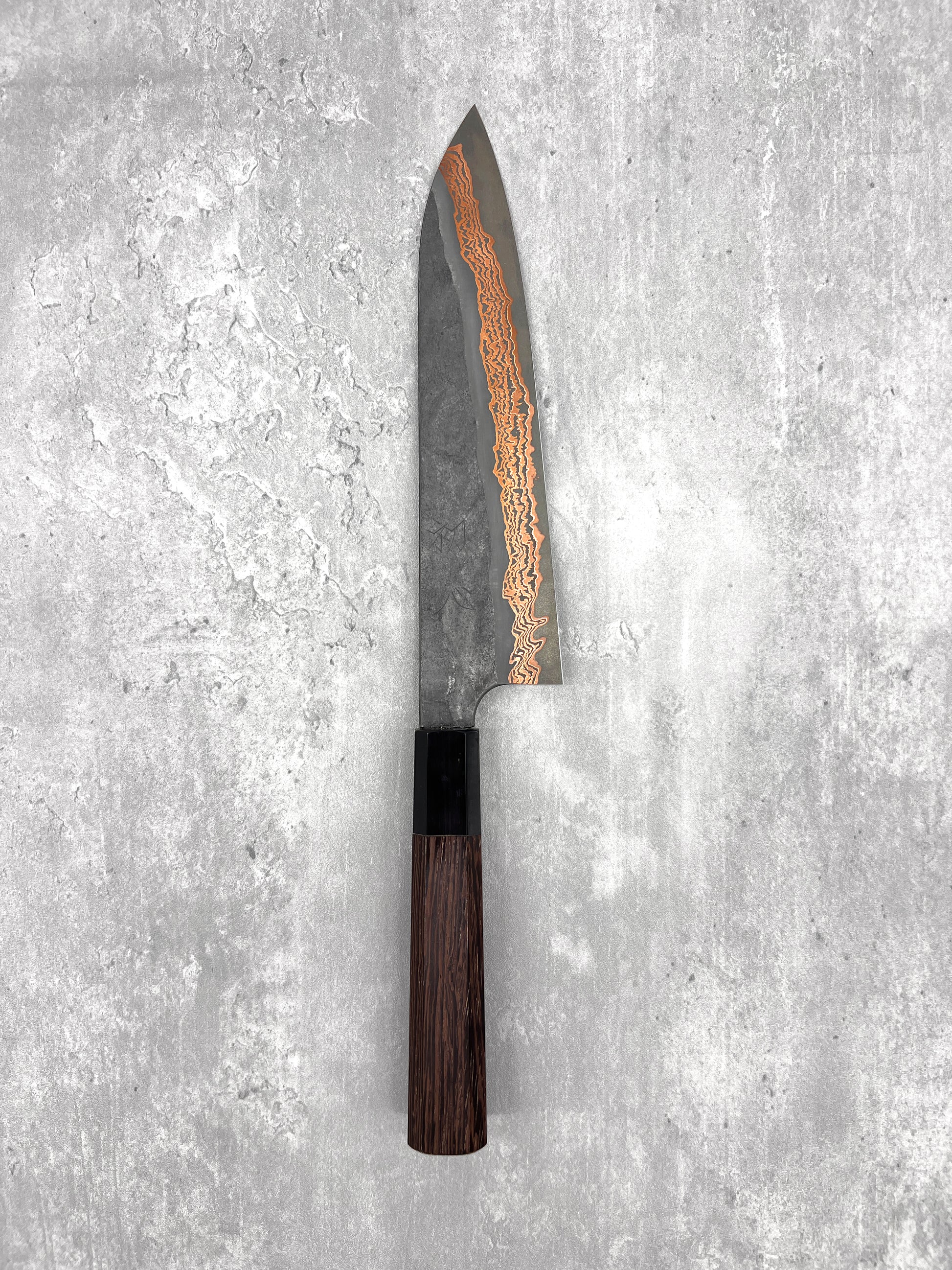 Hatsukokoro gyuto 210mm Damascus sld rainbow copper yorokobi japanese masaru knives Malaysia Japan japanese chef