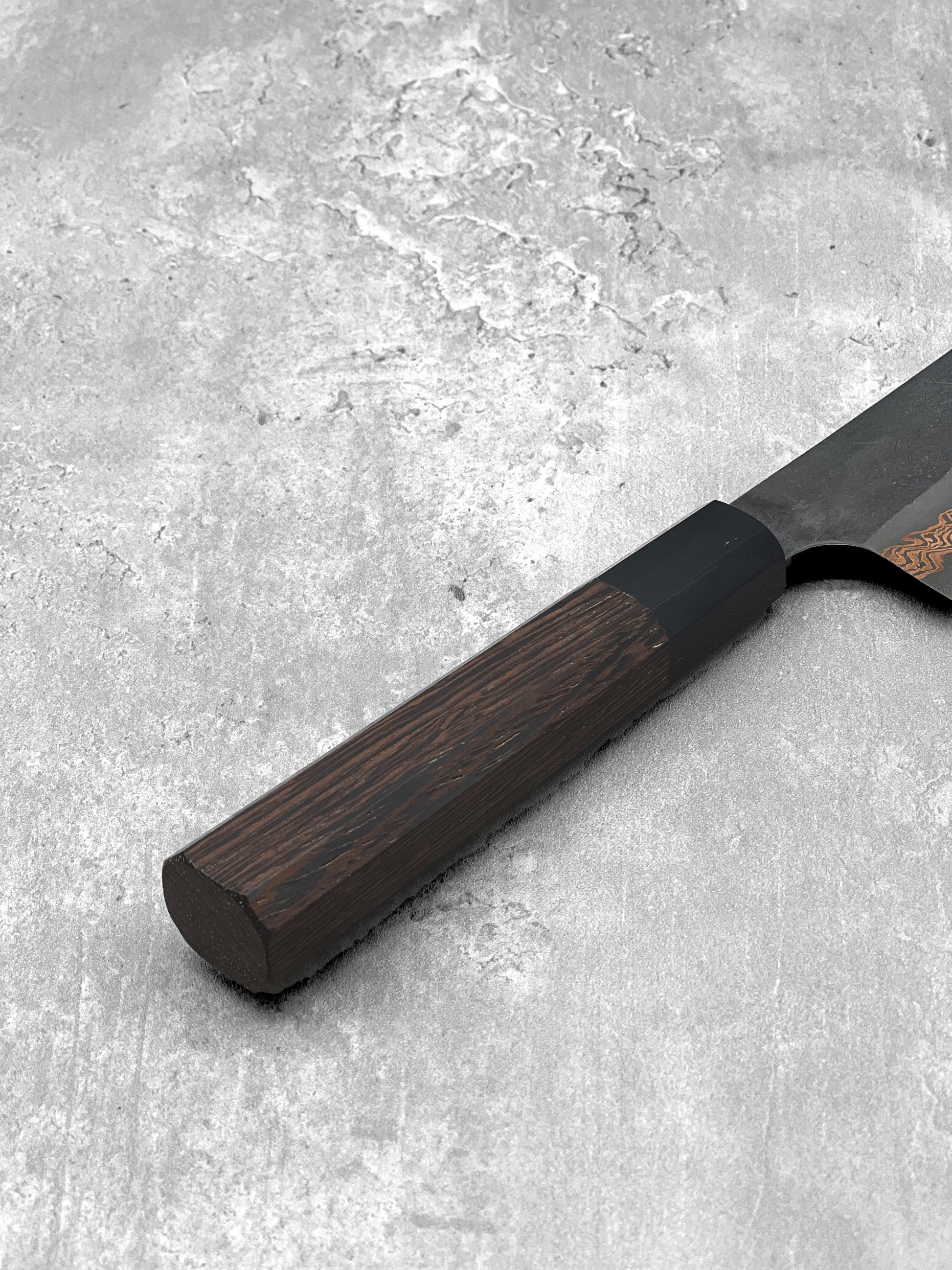 Hatsukokoro gyuto 210mm Damascus sld rainbow copper yorokobi japanese masaru knives Malaysia Japan japanese chef