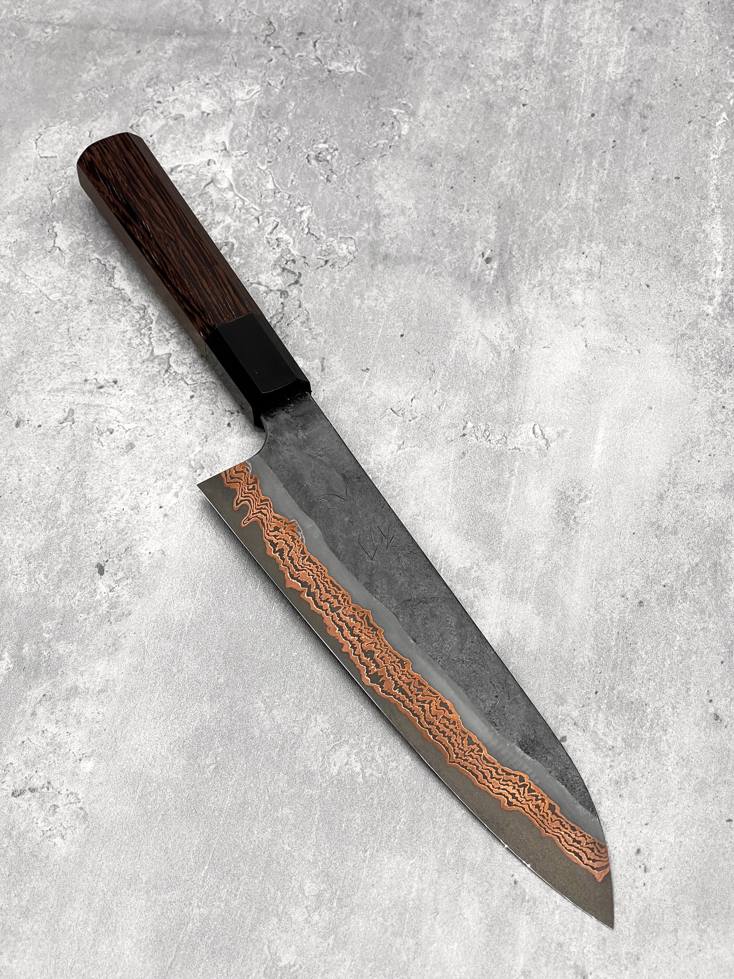 Hatsukokoro gyuto 210mm Damascus sld rainbow copper yorokobi japanese masaru knives Malaysia Japan japanese chef
