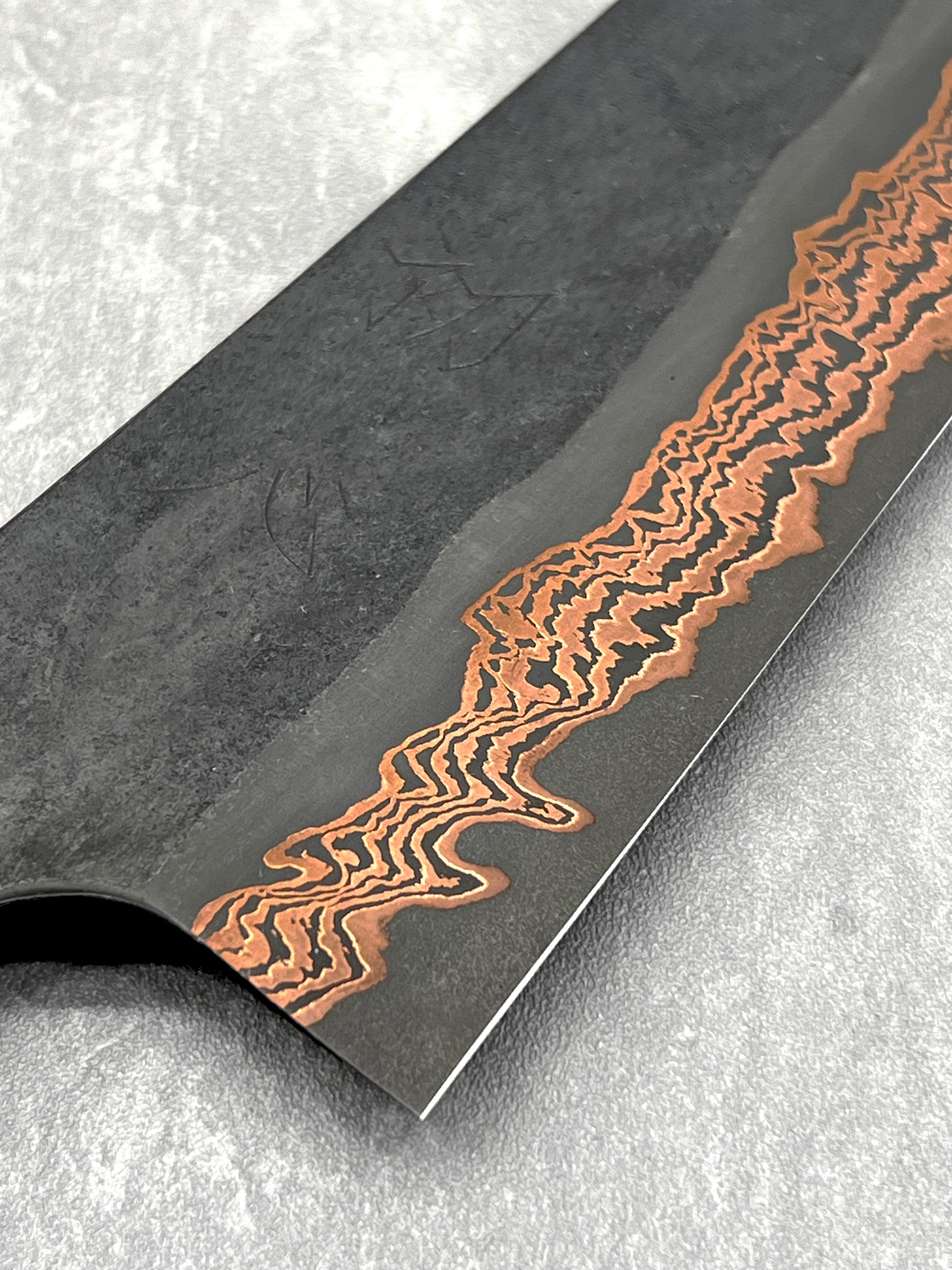 Hatsukokoro gyuto 210mm Damascus sld rainbow copper yorokobi japanese masaru knives Malaysia Japan japanese chef