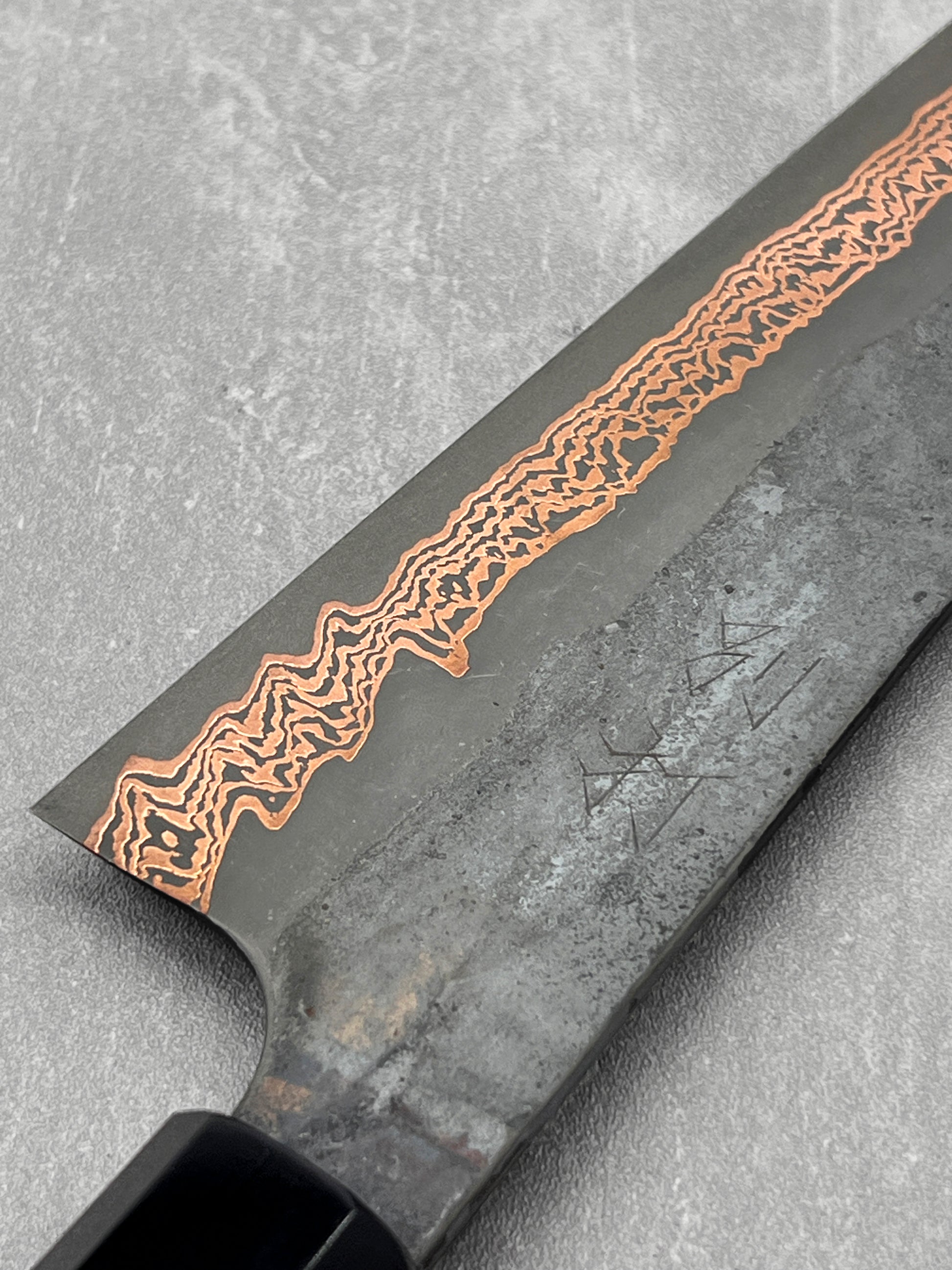 Hatsukokoro gyuto 210mm Damascus sld rainbow copper yorokobi japanese masaru knives Malaysia Japan japanese chef