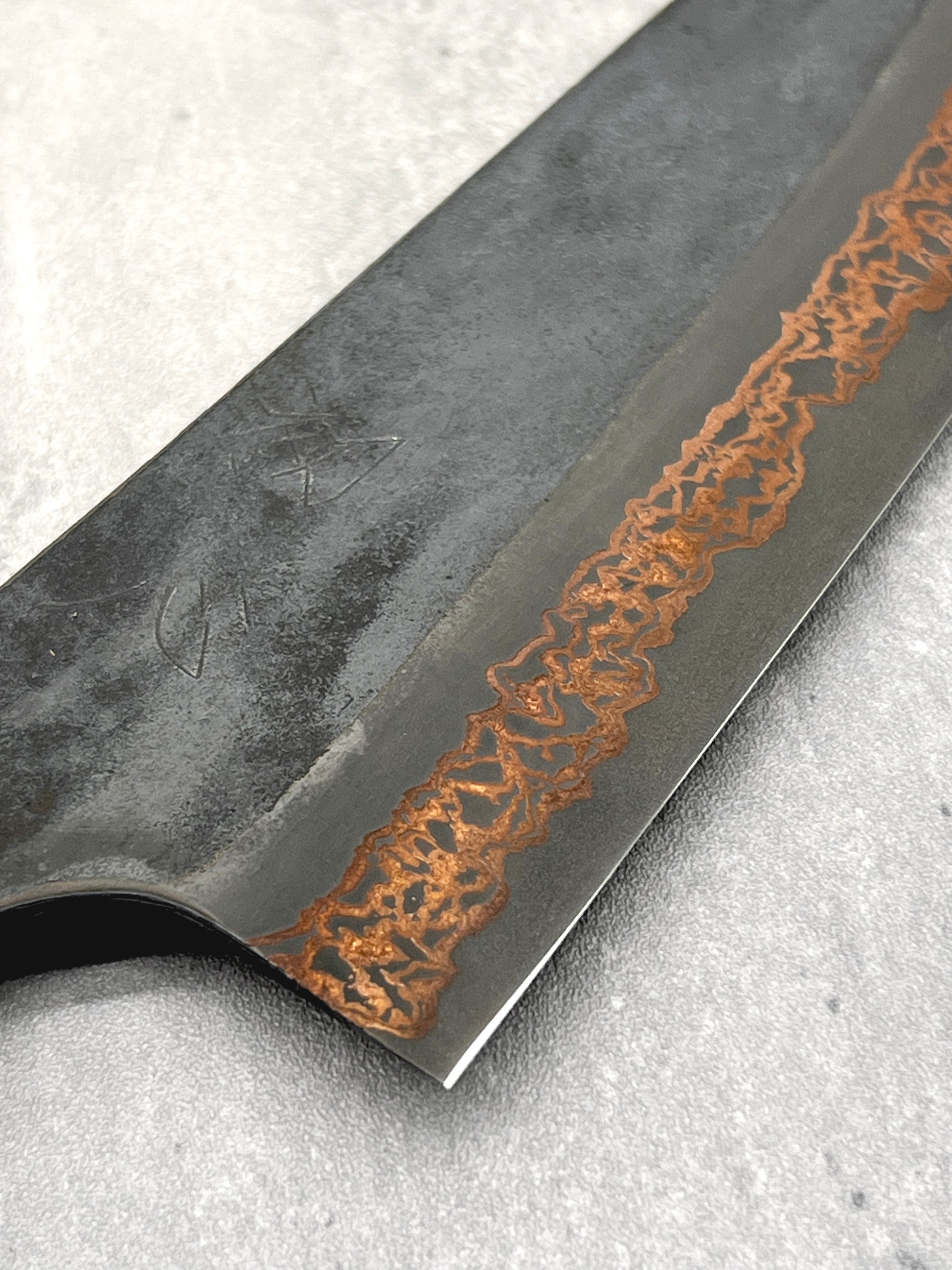 Hatsukokoro santoku 180mm Damascus sld rainbow copper yorokobi japanese masaru knives Malaysia Japan japanese chef
