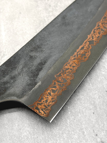 Hatsukokoro santoku 180mm Damascus sld rainbow copper yorokobi japanese masaru knives Malaysia Japan japanese chef