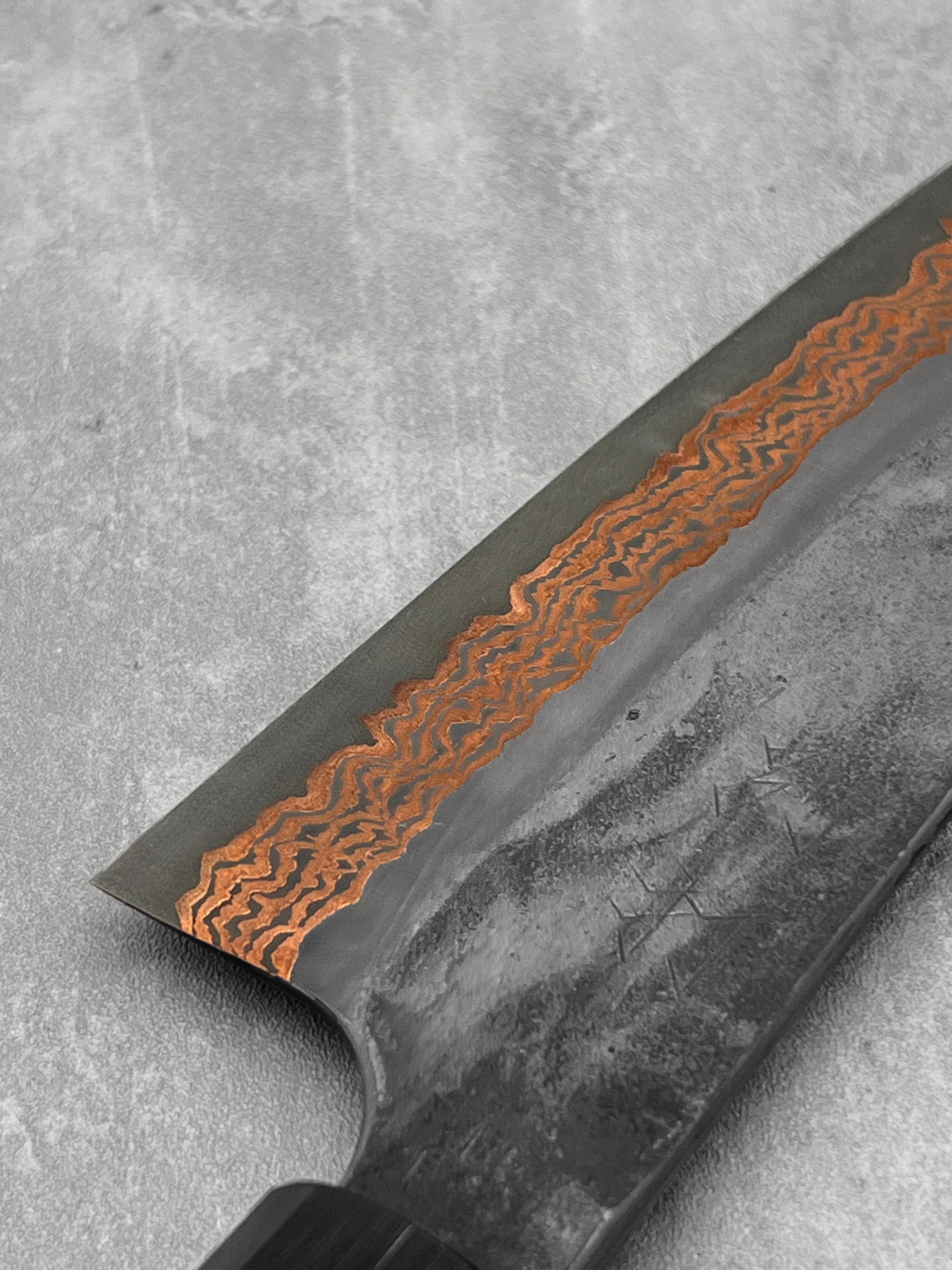 Hatsukokoro santoku 180mm Damascus sld rainbow copper yorokobi japanese masaru knives Malaysia Japan japanese chef