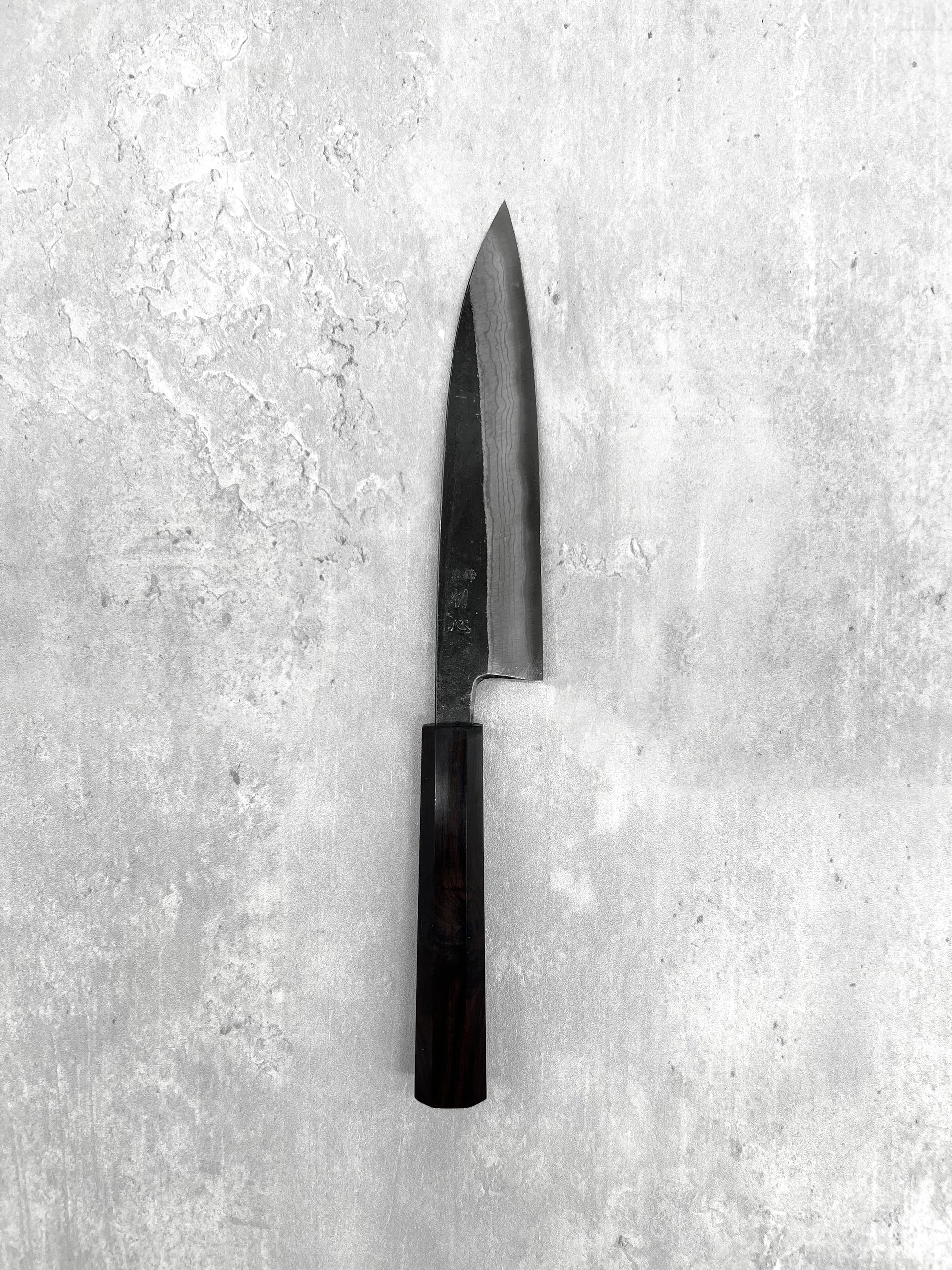 hatsukokoro kumokage damascus aogami 2 petty 150mm ebony masaru knives Malaysia japanese Japan knife chef carbon steel 