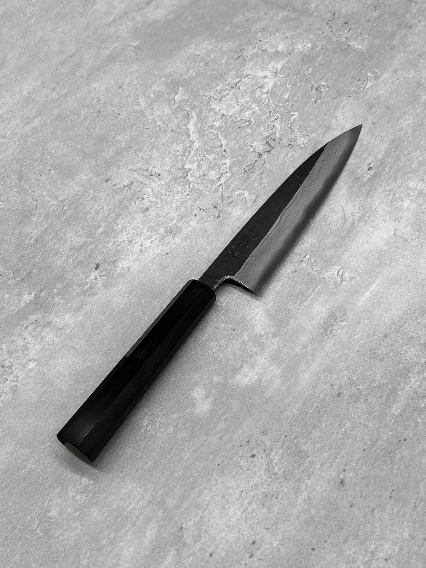 hatsukokoro kumokage damascus aogami 2 petty 150mm ebony masaru knives Malaysia japanese Japan knife chef carbon steel 