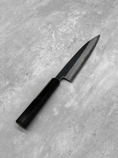 hatsukokoro kumokage damascus aogami 2 petty 150mm ebony masaru knives Malaysia japanese Japan knife chef carbon steel 