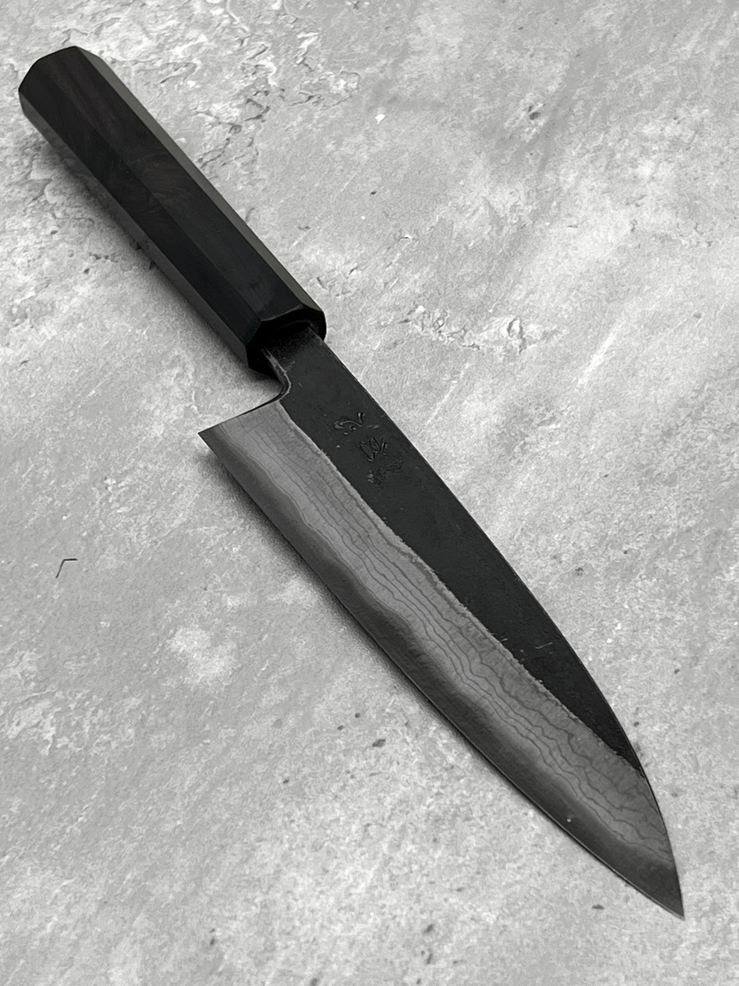 hatsukokoro kumokage damascus aogami 2 petty 150mm ebony masaru knives Malaysia japanese Japan knife chef carbon steel 