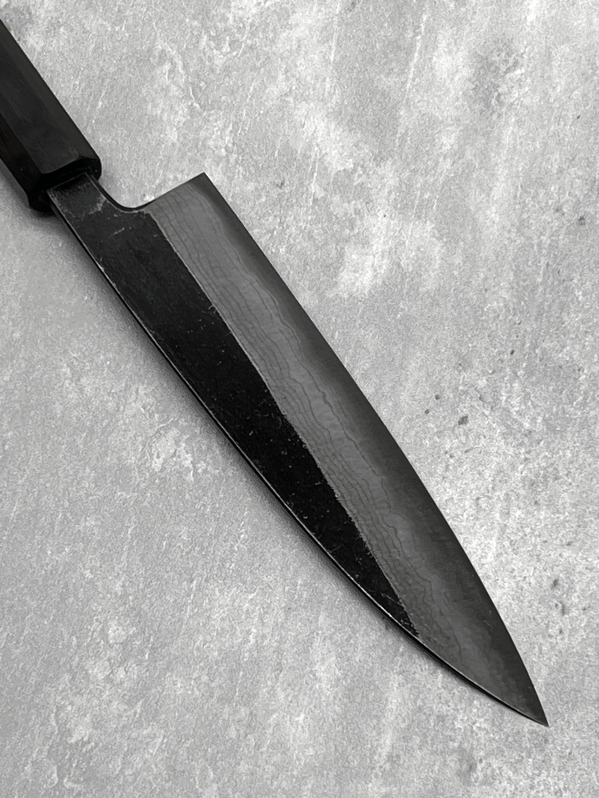 hatsukokoro kumokage damascus aogami 2 petty 150mm ebony masaru knives Malaysia japanese Japan knife chef carbon steel 