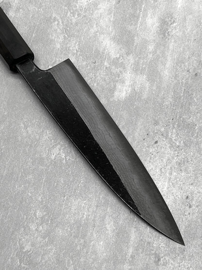 hatsukokoro kumokage damascus aogami 2 petty 150mm ebony masaru knives Malaysia japanese Japan knife chef carbon steel 