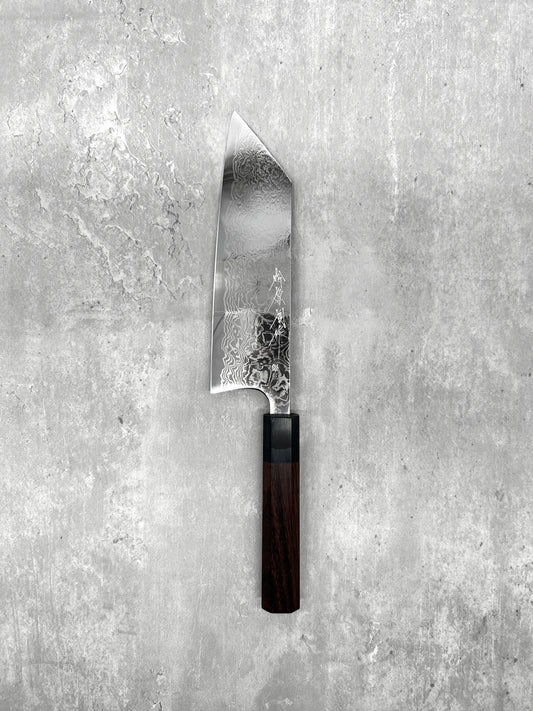 Matsubara Katsuto Tanaka ginsan 3 damascus mirror polished bunka 180mm masaru knives Malaysia chef knife Japan japanese stainless steel