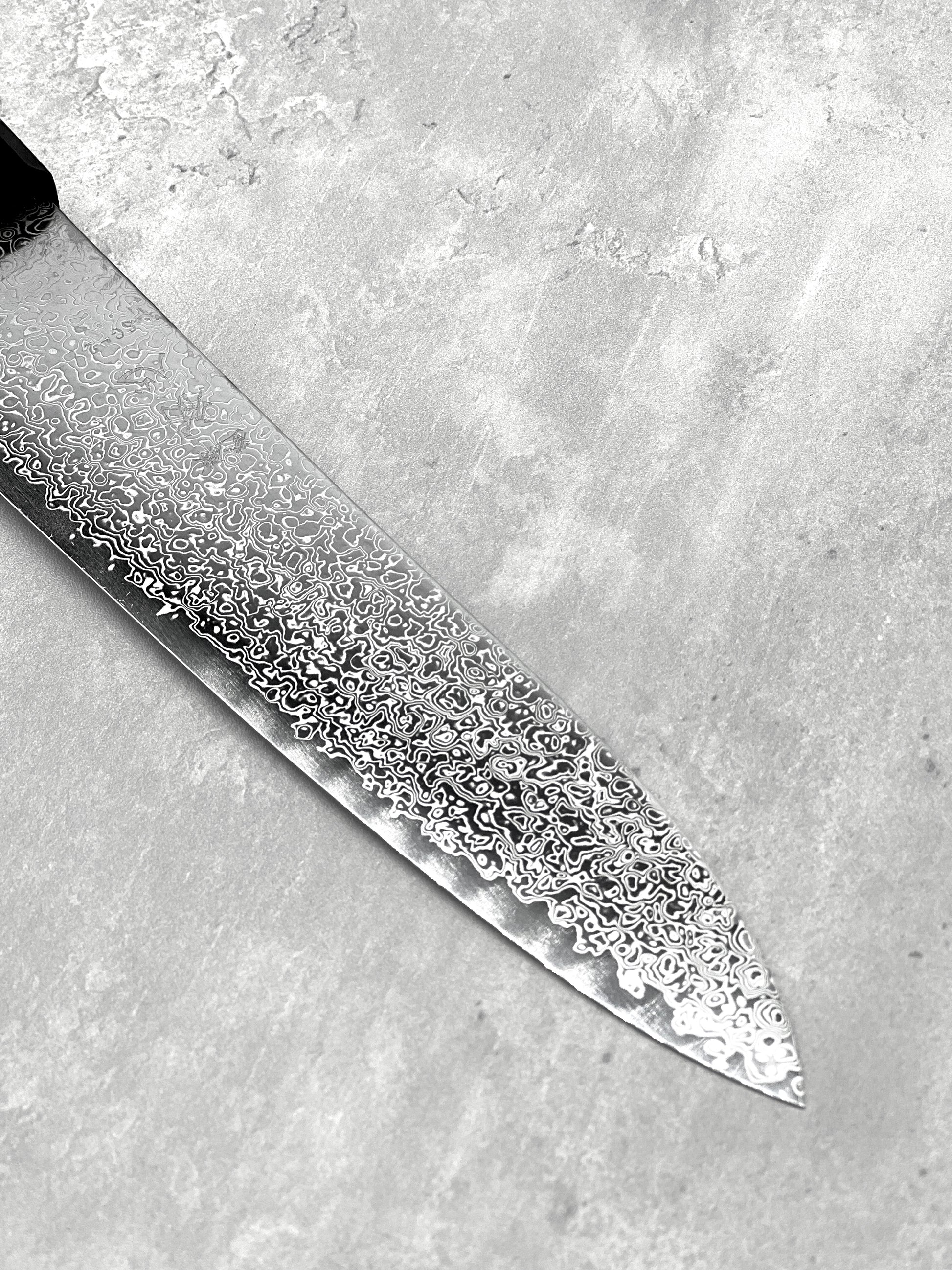 Hatsukokoro Saihyo sg2 210mm gyuto stainless steel ebony Damascus japanese knives Malaysia Japan masaru 