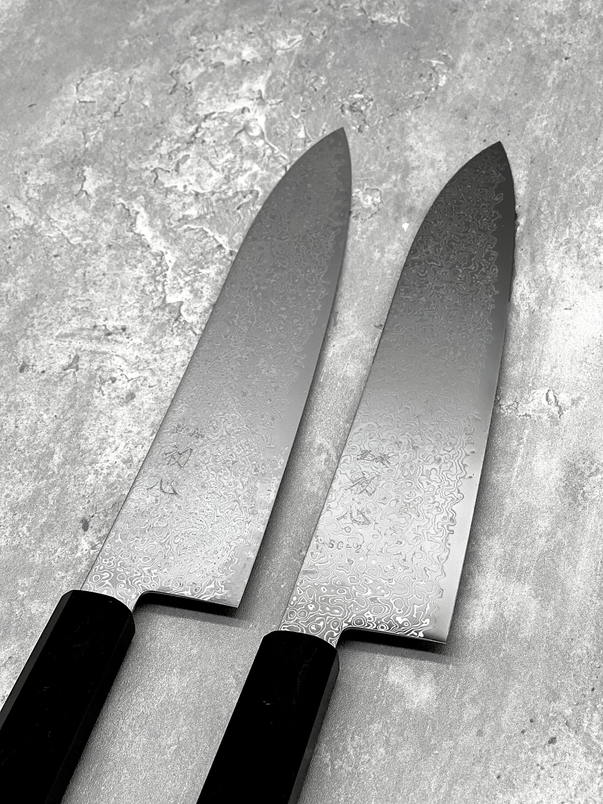 Hatsukokoro Saihyo sg2 210mm gyuto stainless steel ebony Damascus japanese knives Malaysia Japan masaru 